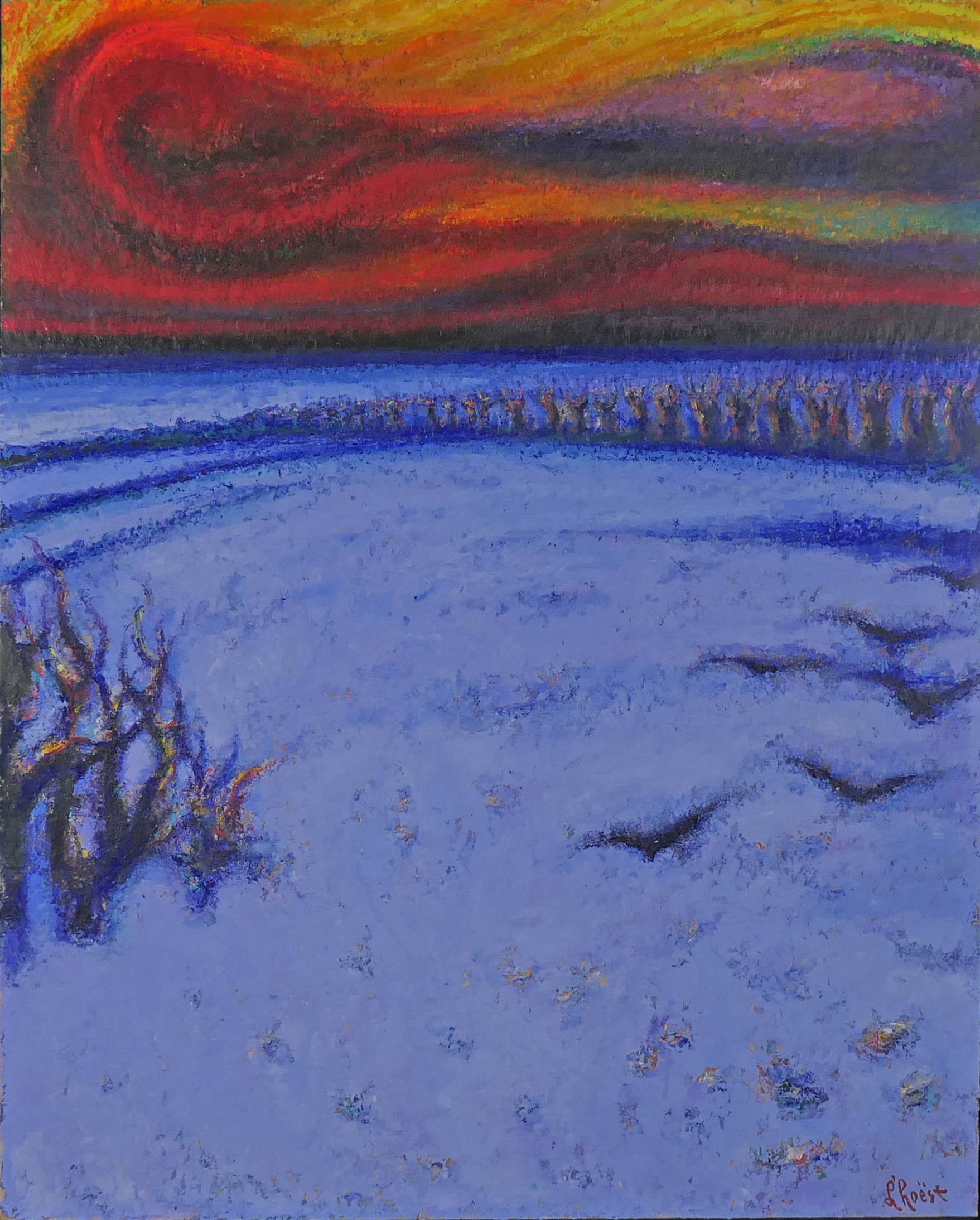 Winteravond zonder lijst