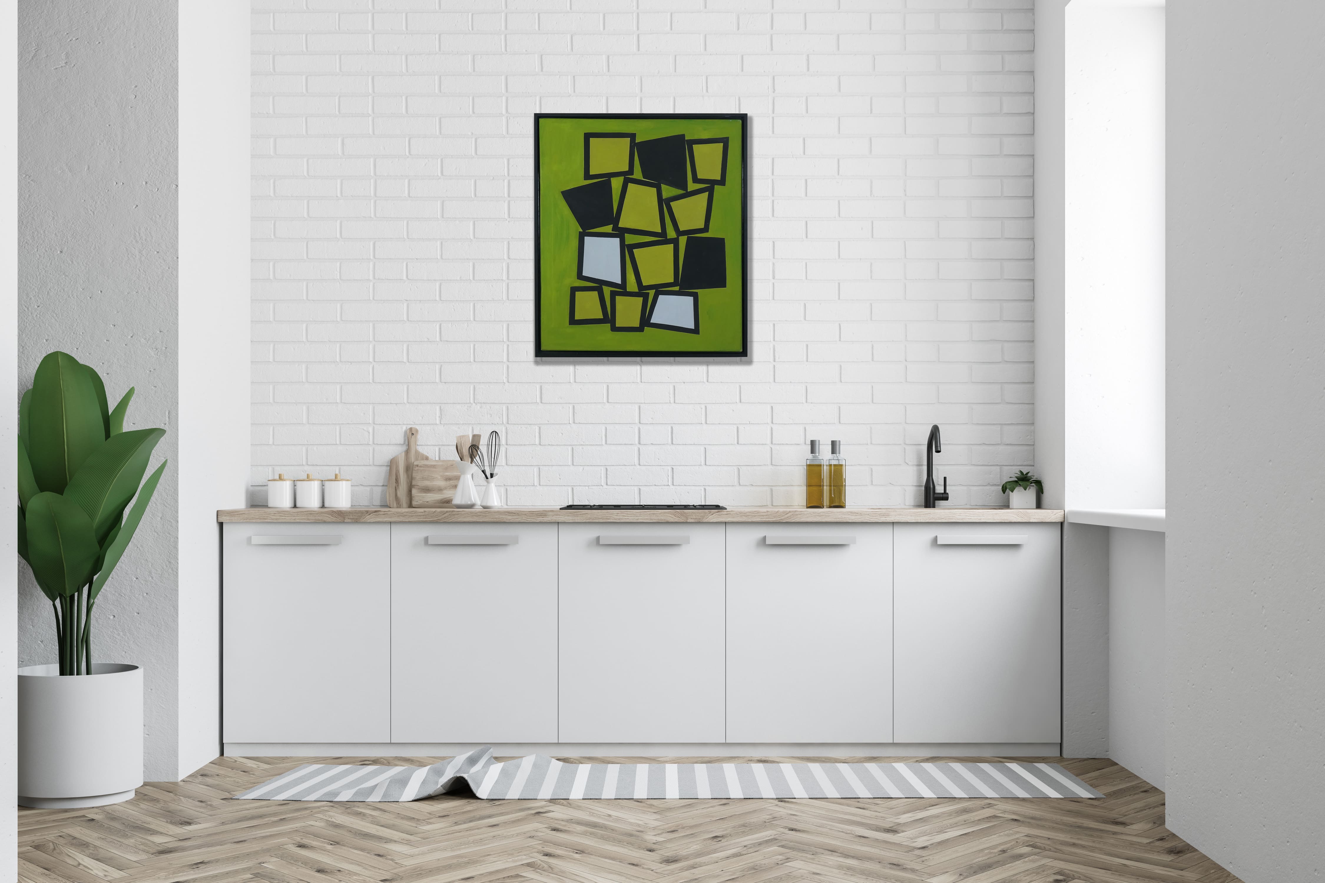 Abstracte compositie zonder lijst