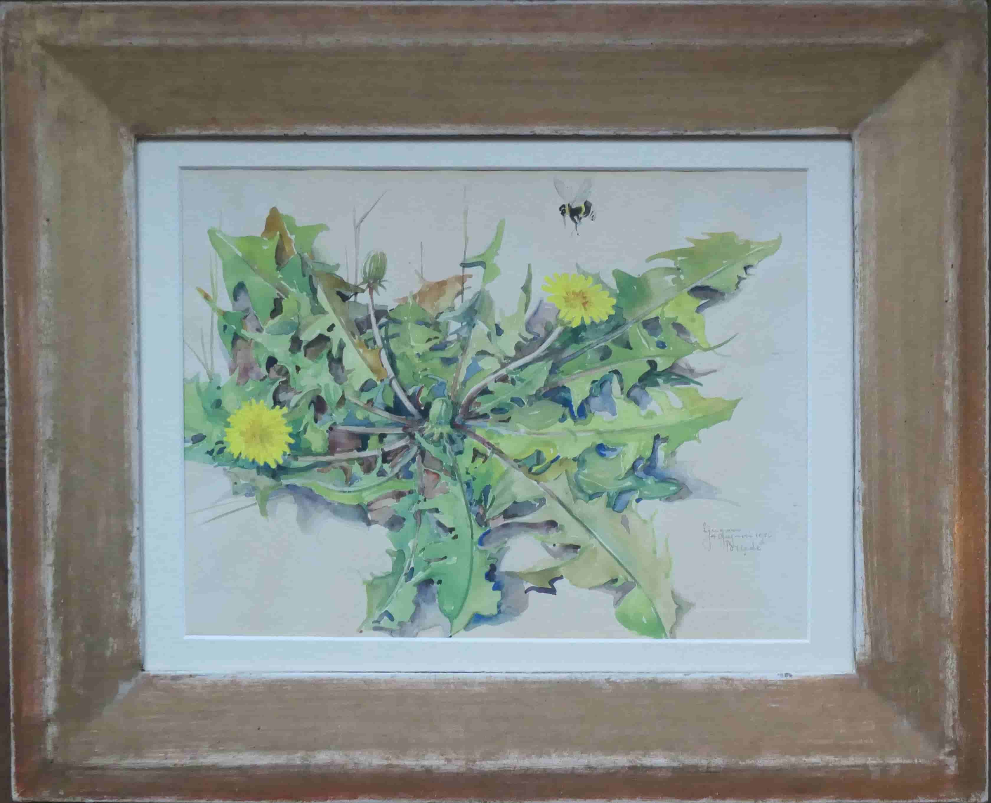 Johan Briedé - Paardenbloemen (met lijst)