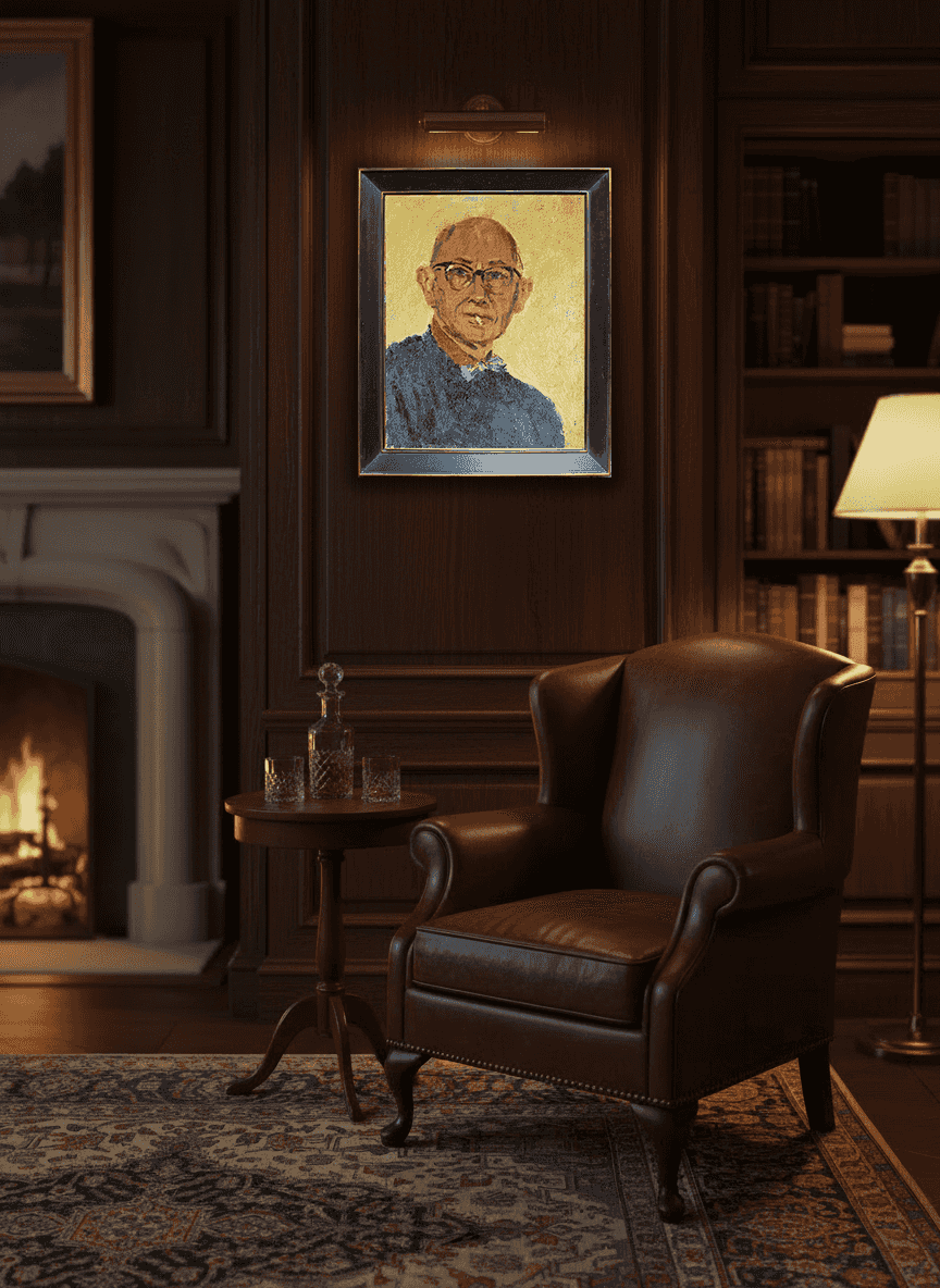 Jan Altink - Zelfportret met sigaret (in interieur)