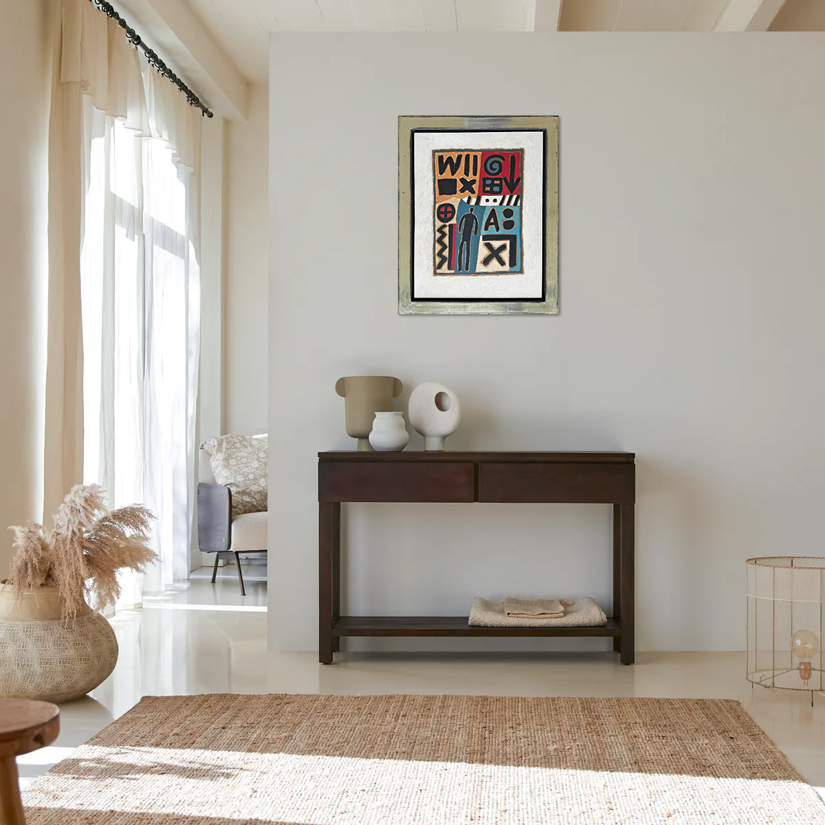 Compositie met symbolen zonder lijst
