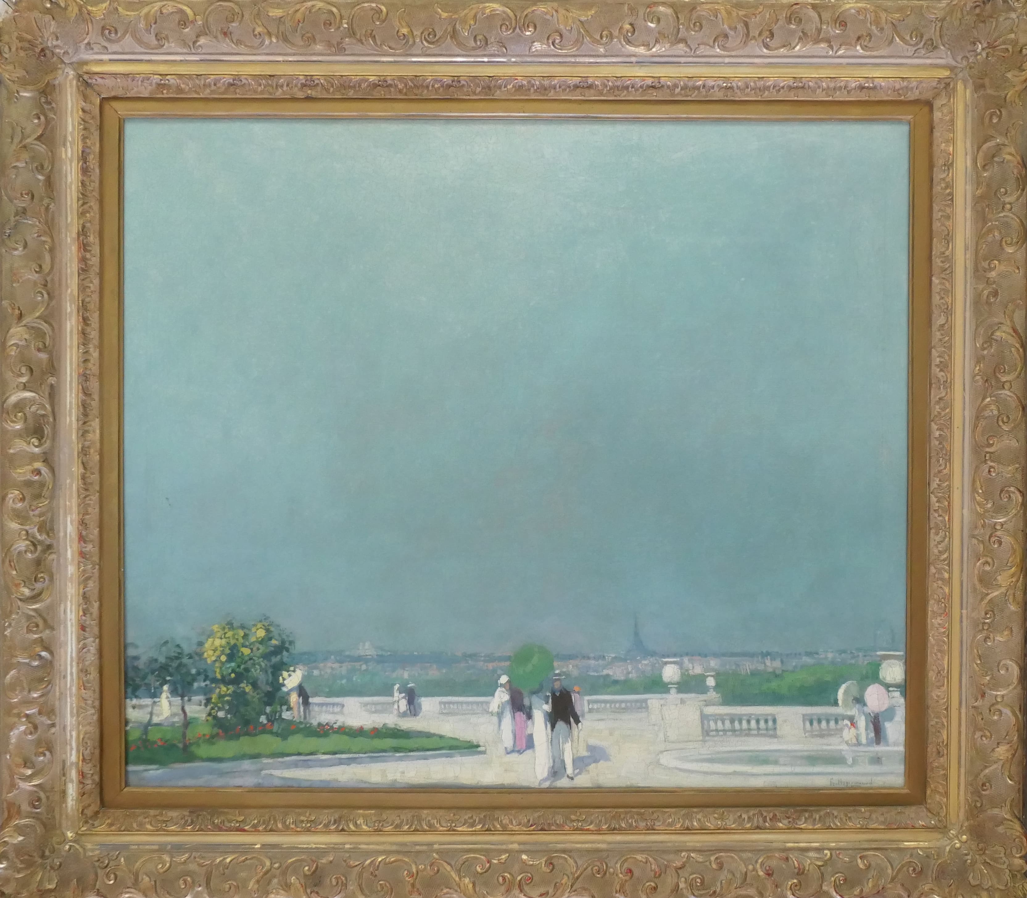 Zicht op Parijs vanaf Parc de Saint-Cloud zonder lijst