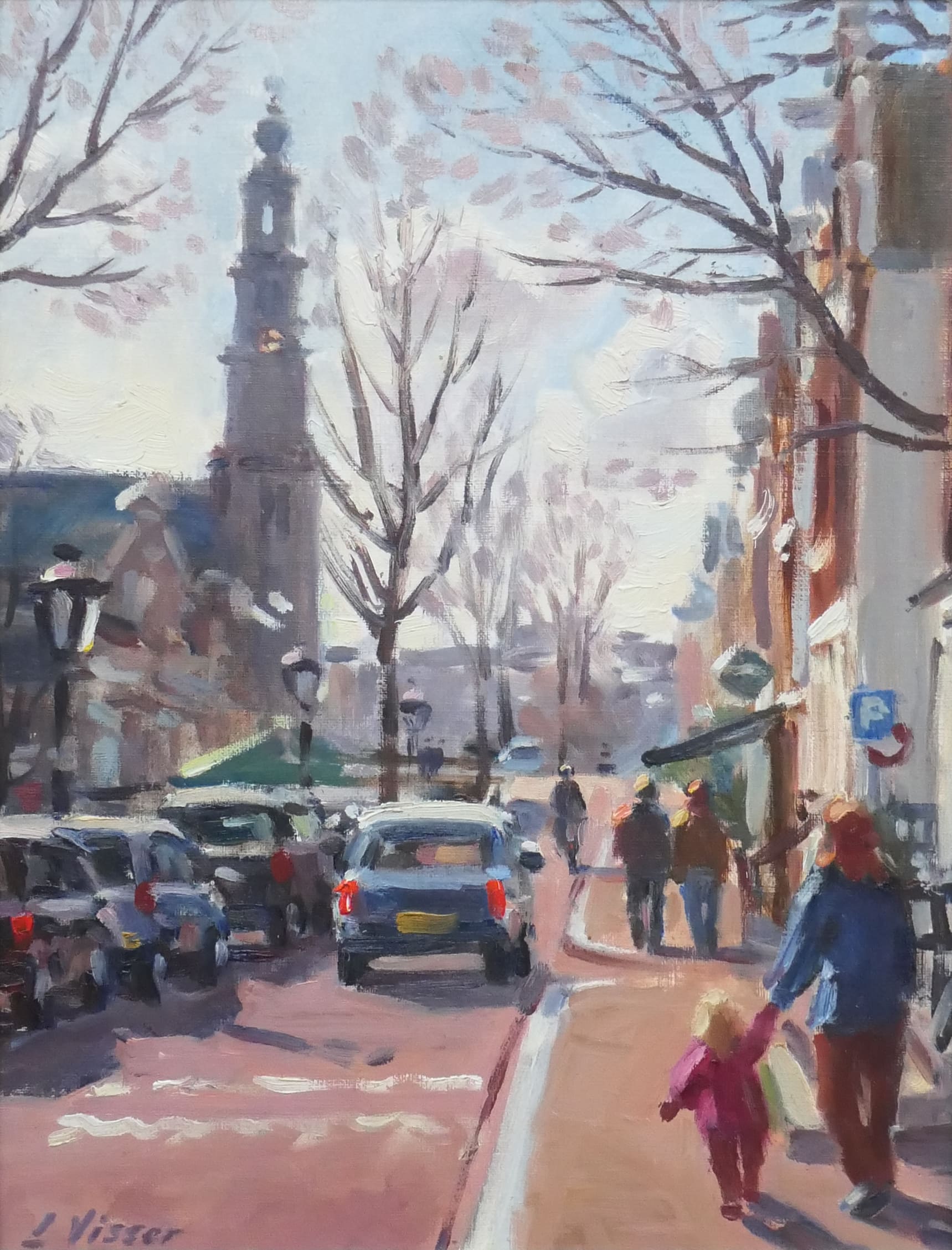 Westerkerk aan de Prinsengracht zonder lijst