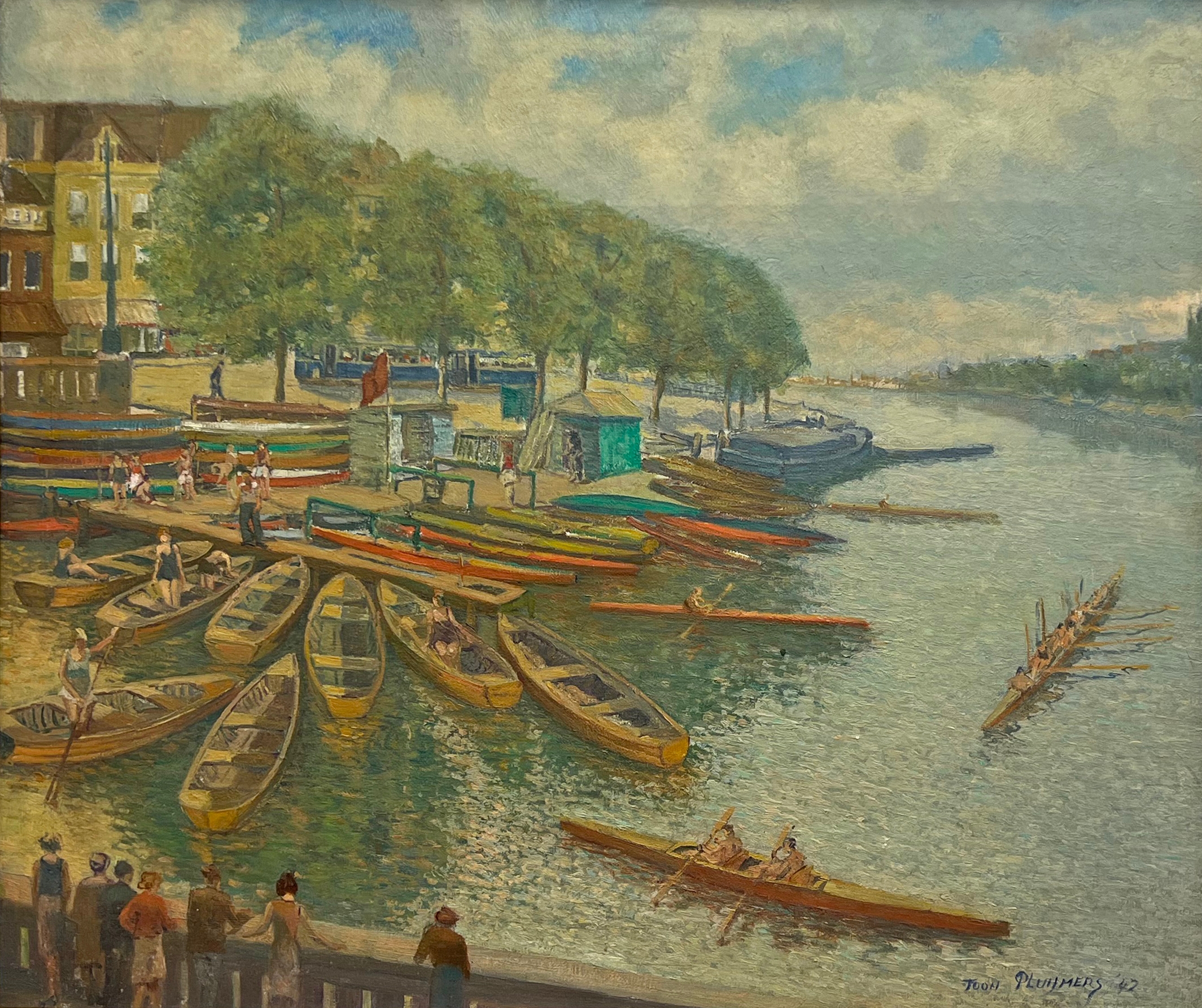 Gezicht op de Amstel zonder lijst