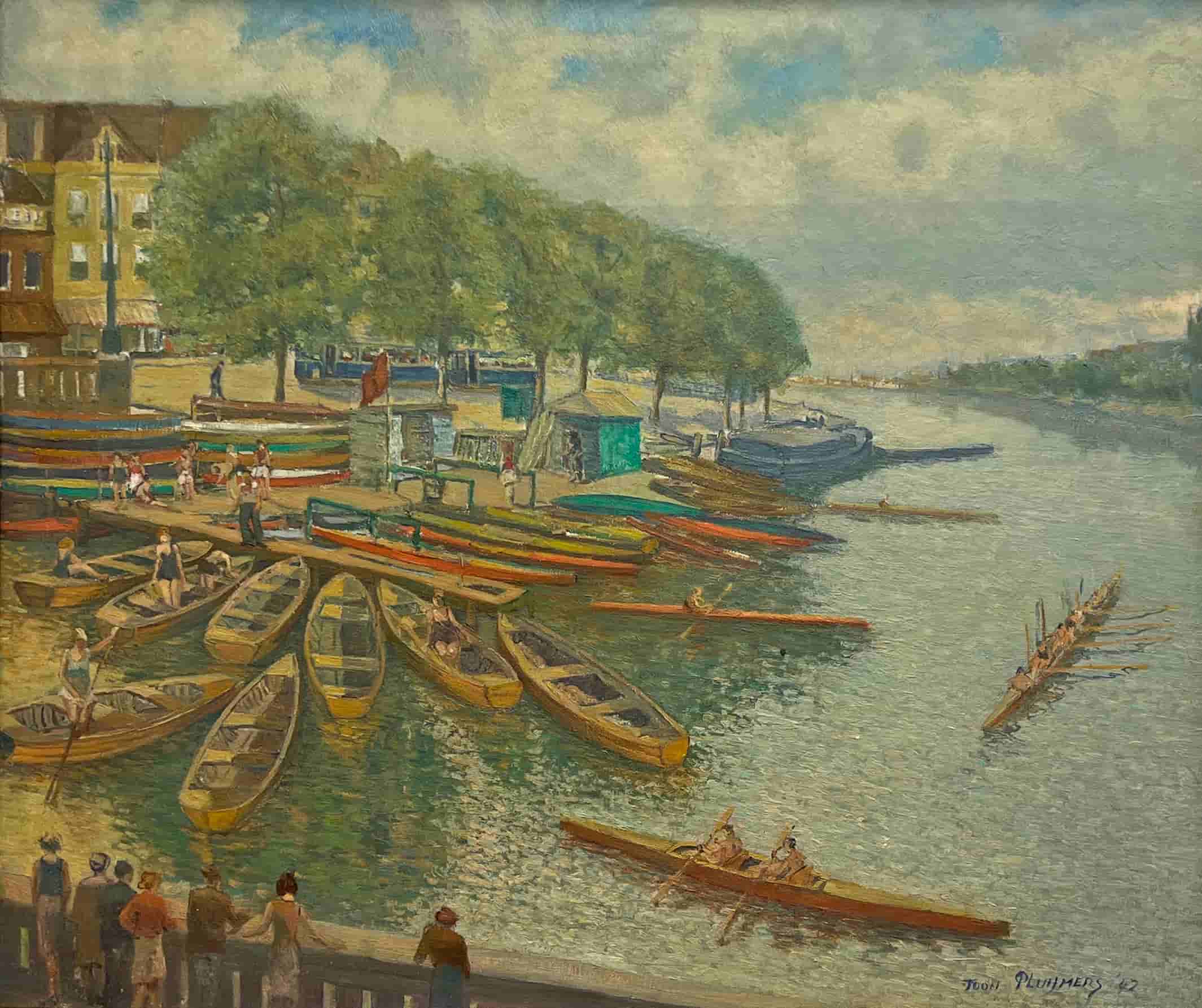 Toon Pluijmers - Gezicht op de Amstel (zonder lijst)