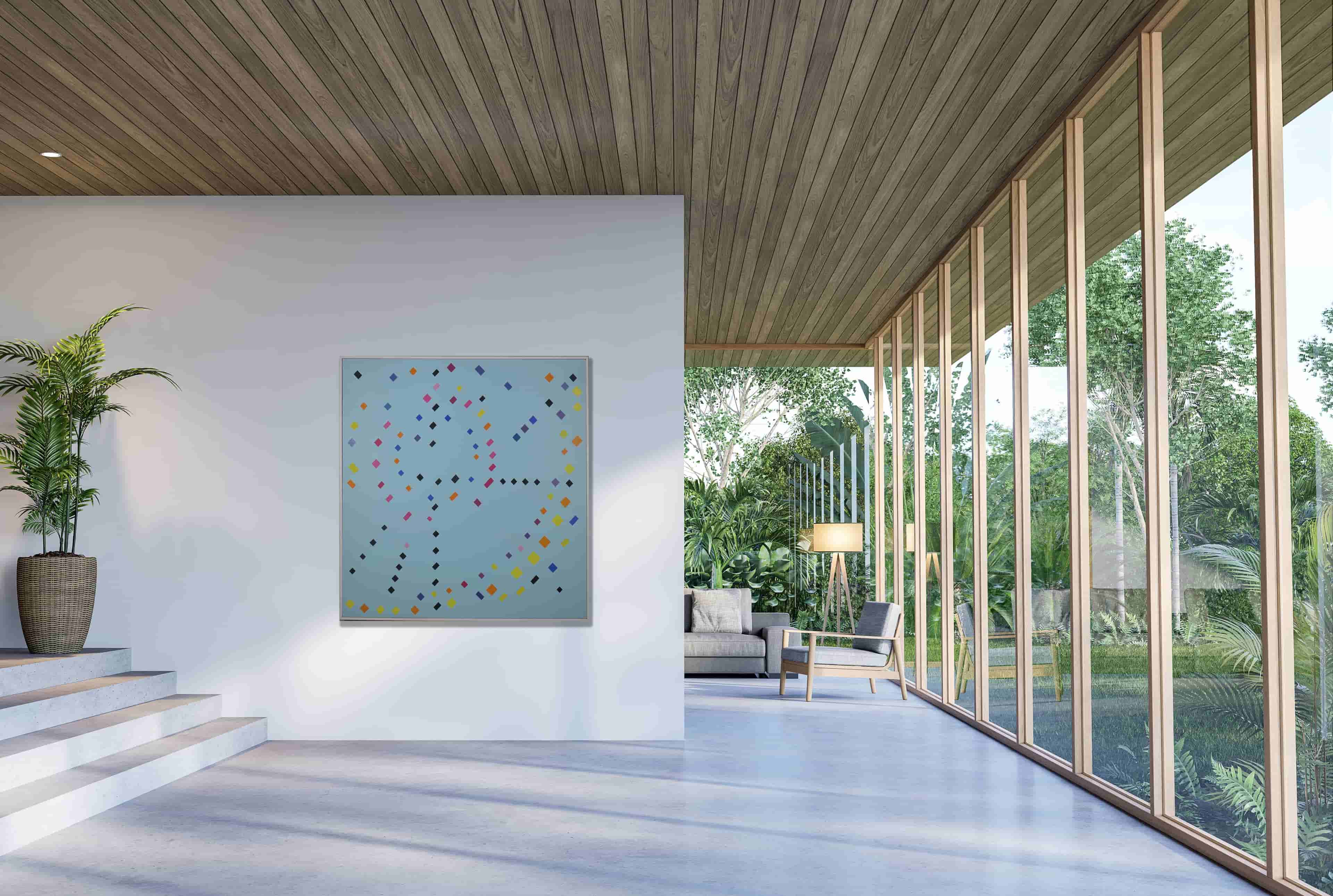 Joseph Ongenae - Abstracte compositie. (in interieur)