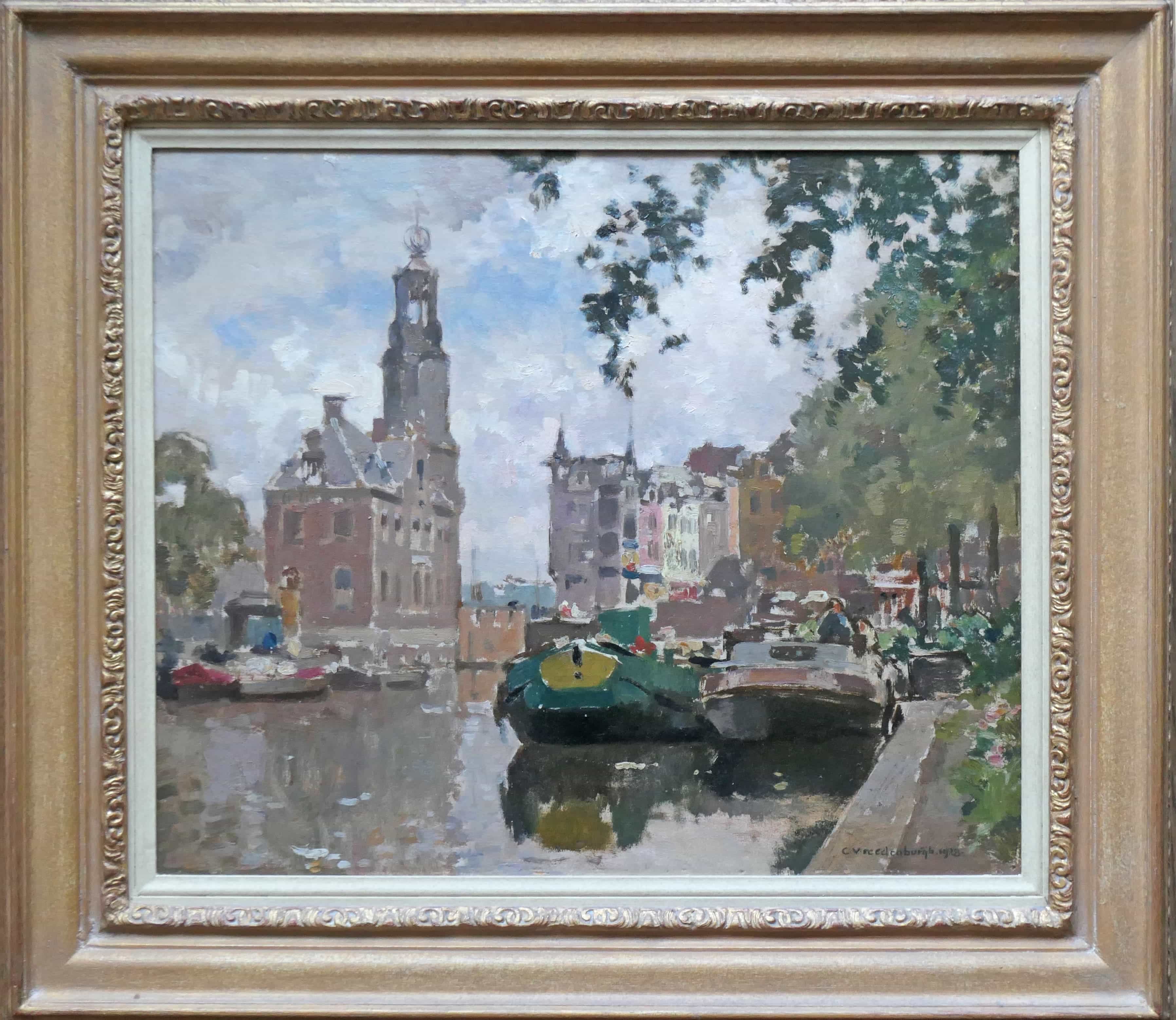 Cornelis Vreedenburgh - Bloemenmarkt Amsterdam (met lijst)