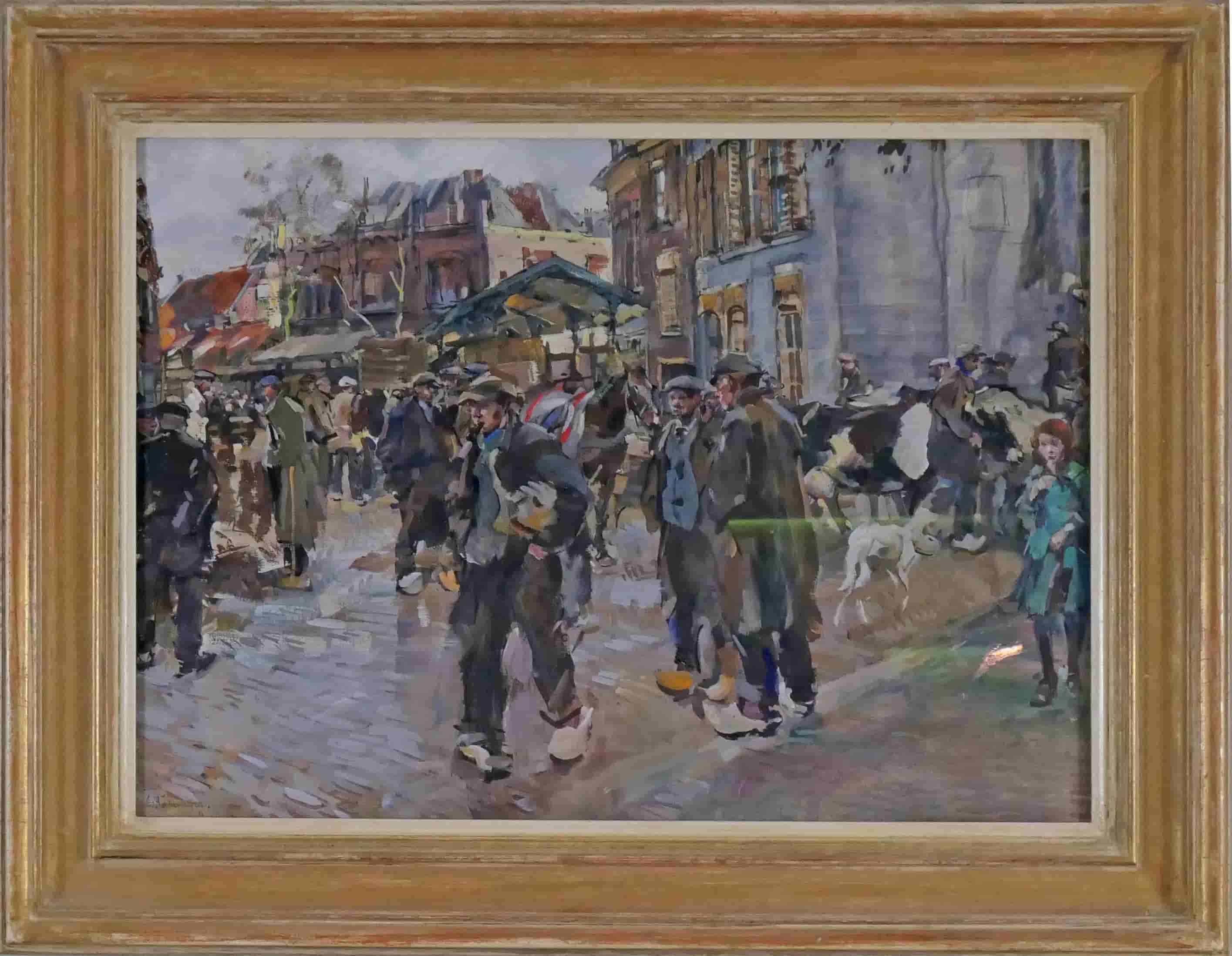 Carl Fahringer - Beestenmarkt Delft (met lijst)