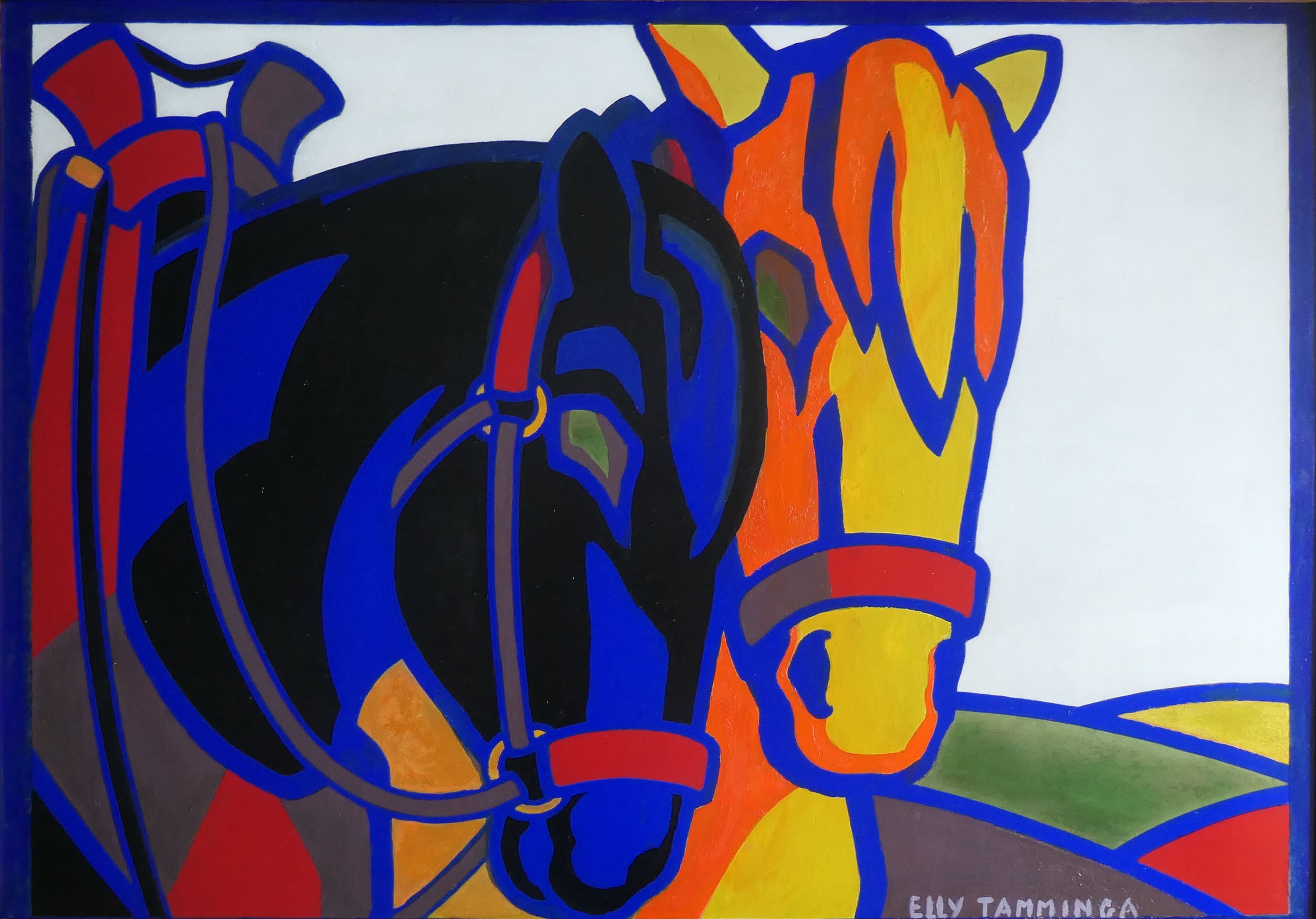 Paardenhoofden zonder lijst