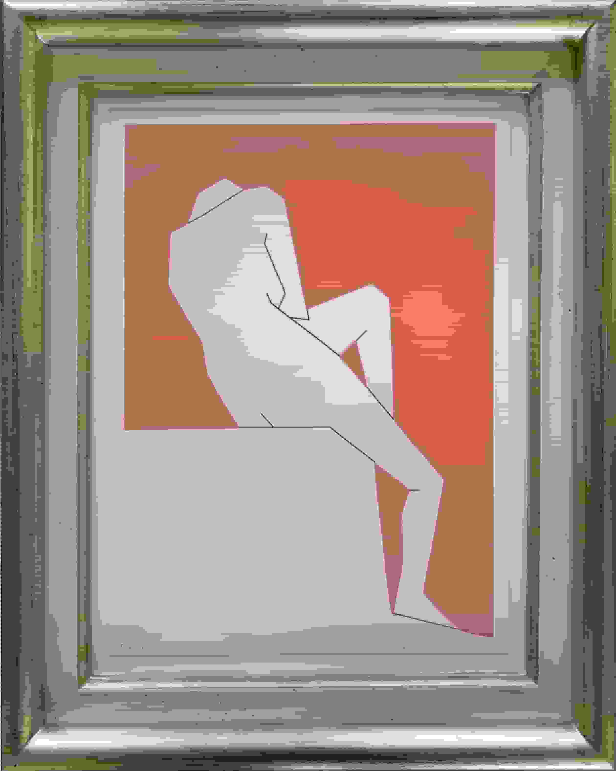 Hendrik Valk - Naakt (met lijst)