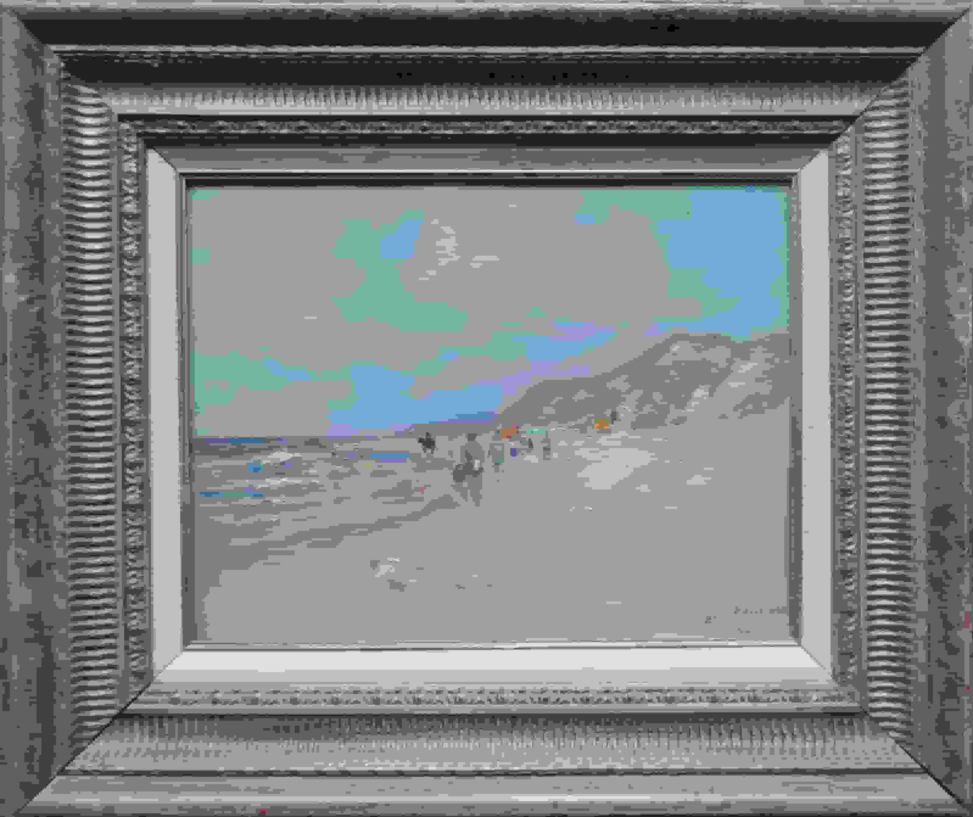 Johannes Elsinga - Strand Egmond (met lijst)