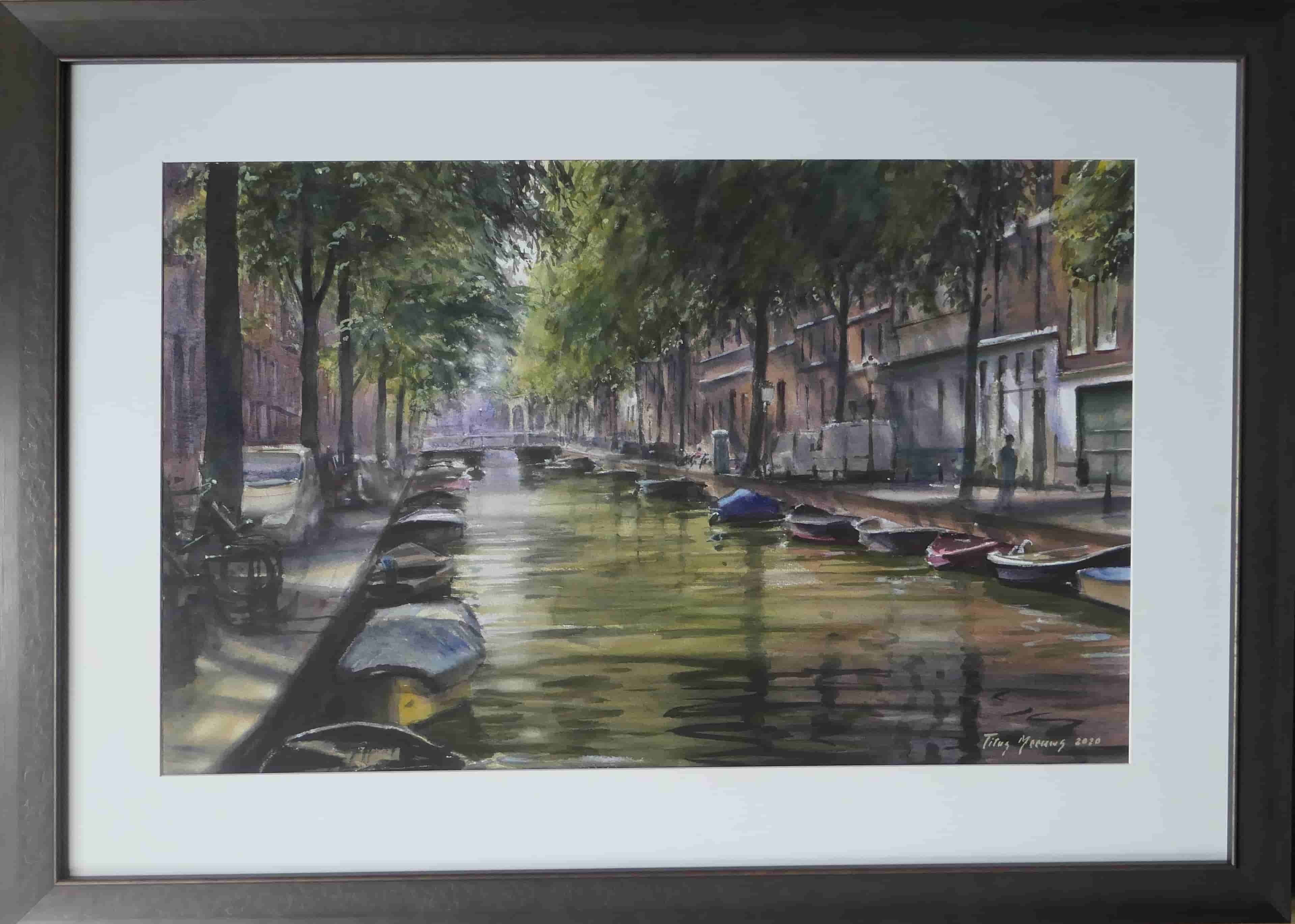 Titus Meeuws - Groenburgwal Amsterdam (met lijst)