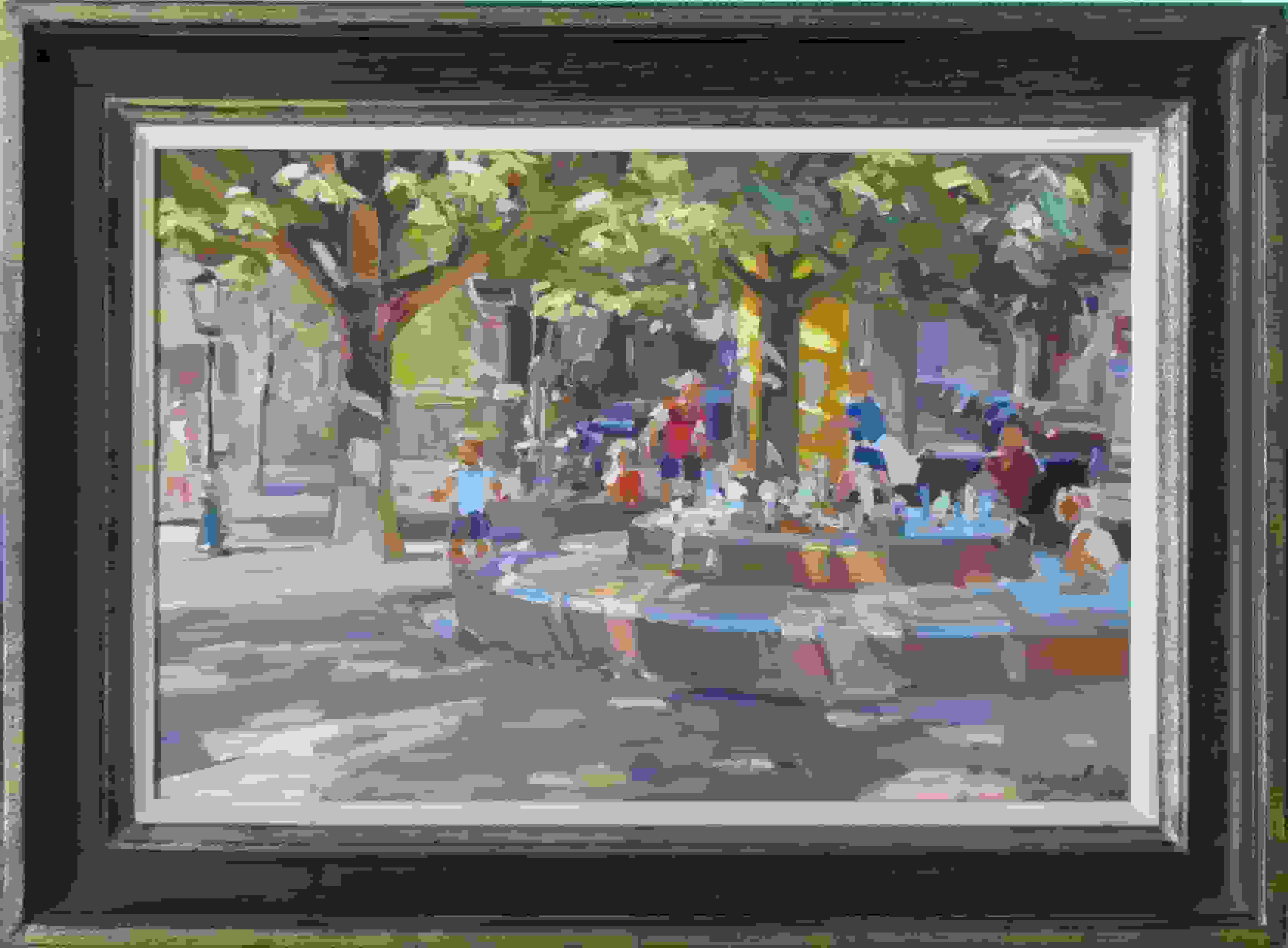 Hans Versfelt - Plein Howeweg in Amsterdam Watergraafsmeer (met lijst)