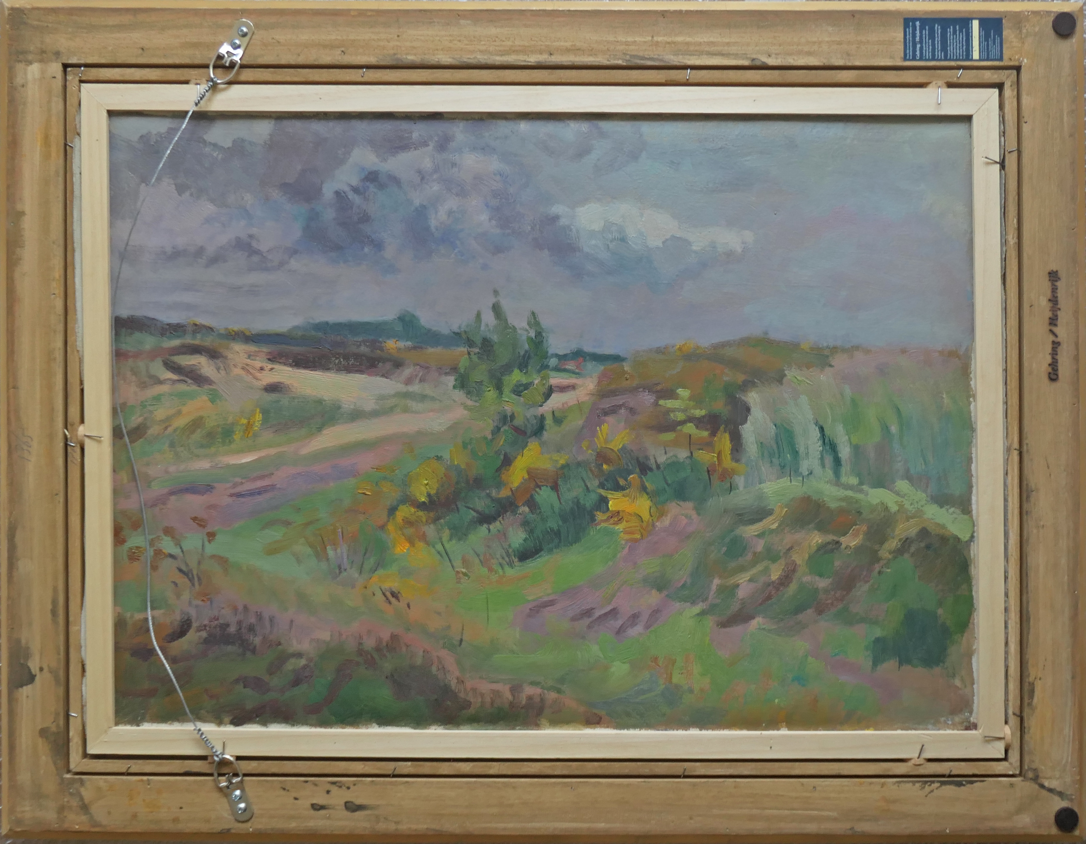 Damesportret in blauw / Mantingerzand zonder lijst