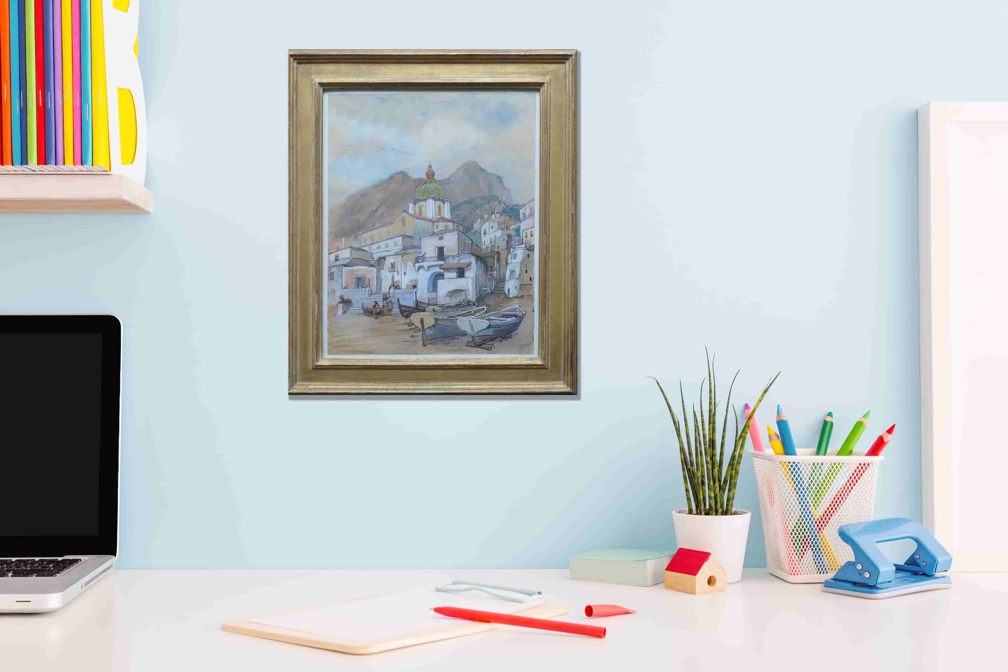 Jo Koster - Gezicht op Positano (in interieur)