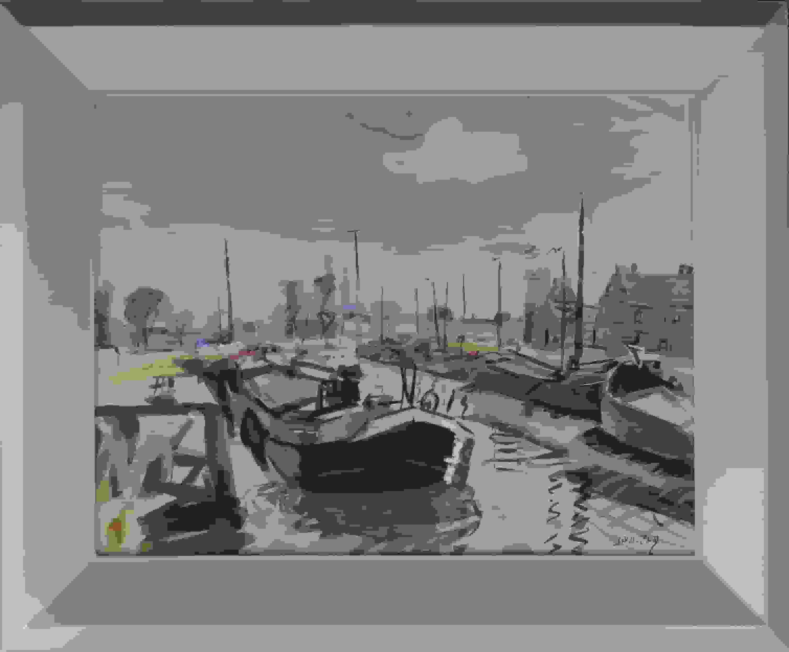 Jan van der Zee - Damsterdiep (met lijst)