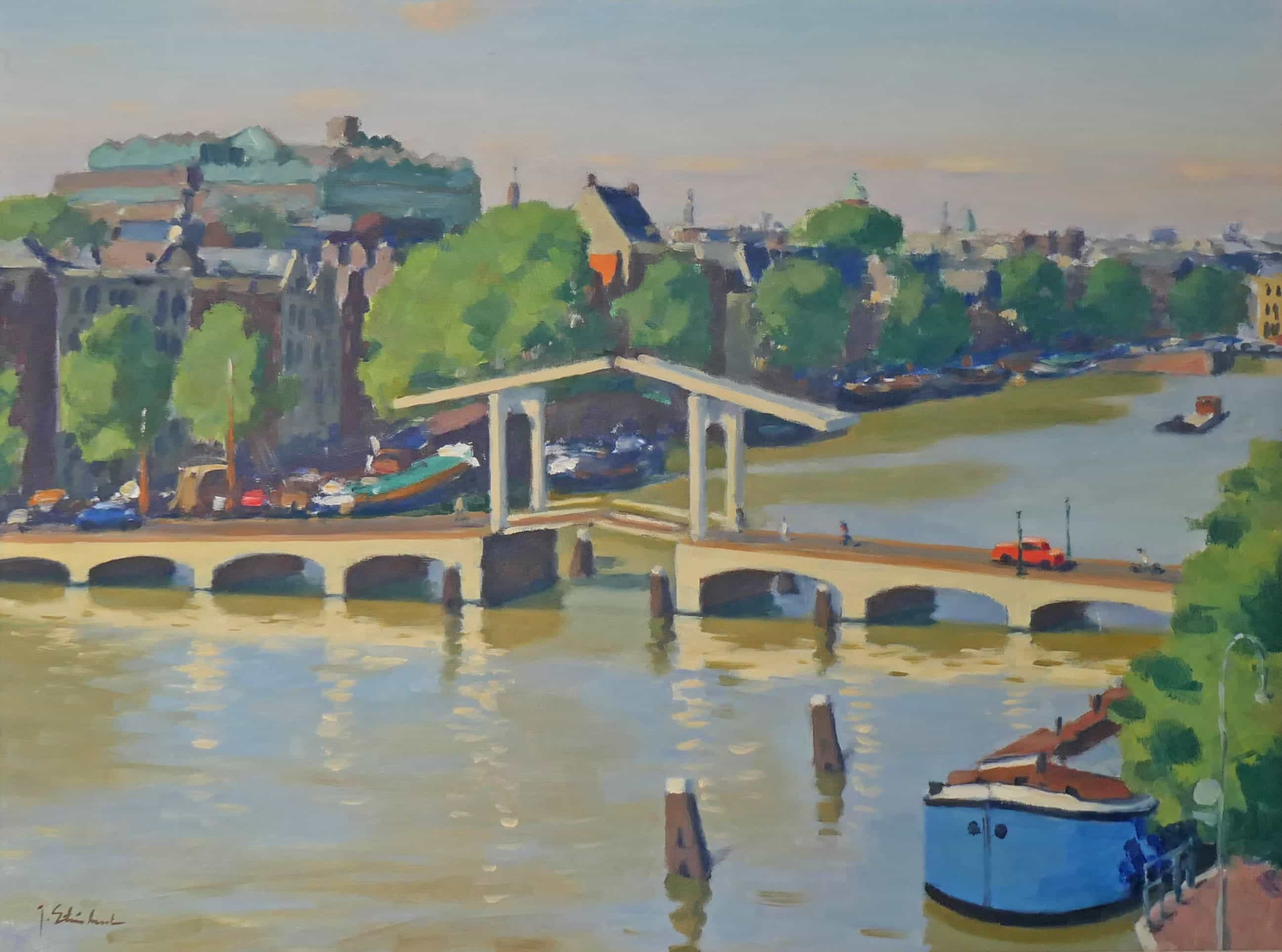 Magere brug in Amsterdam zonder lijst