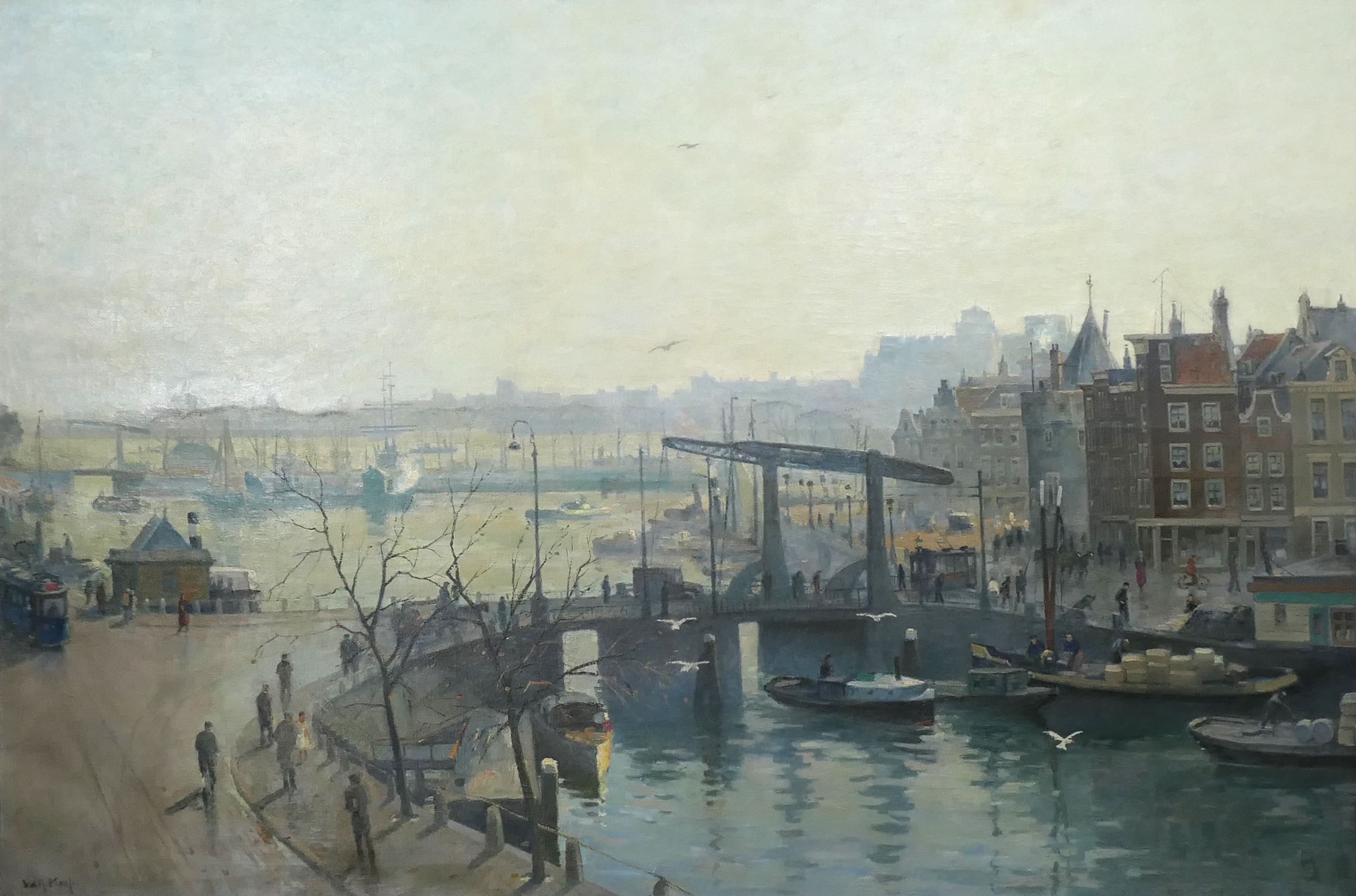 Open havenfront Amsterdam zonder lijst