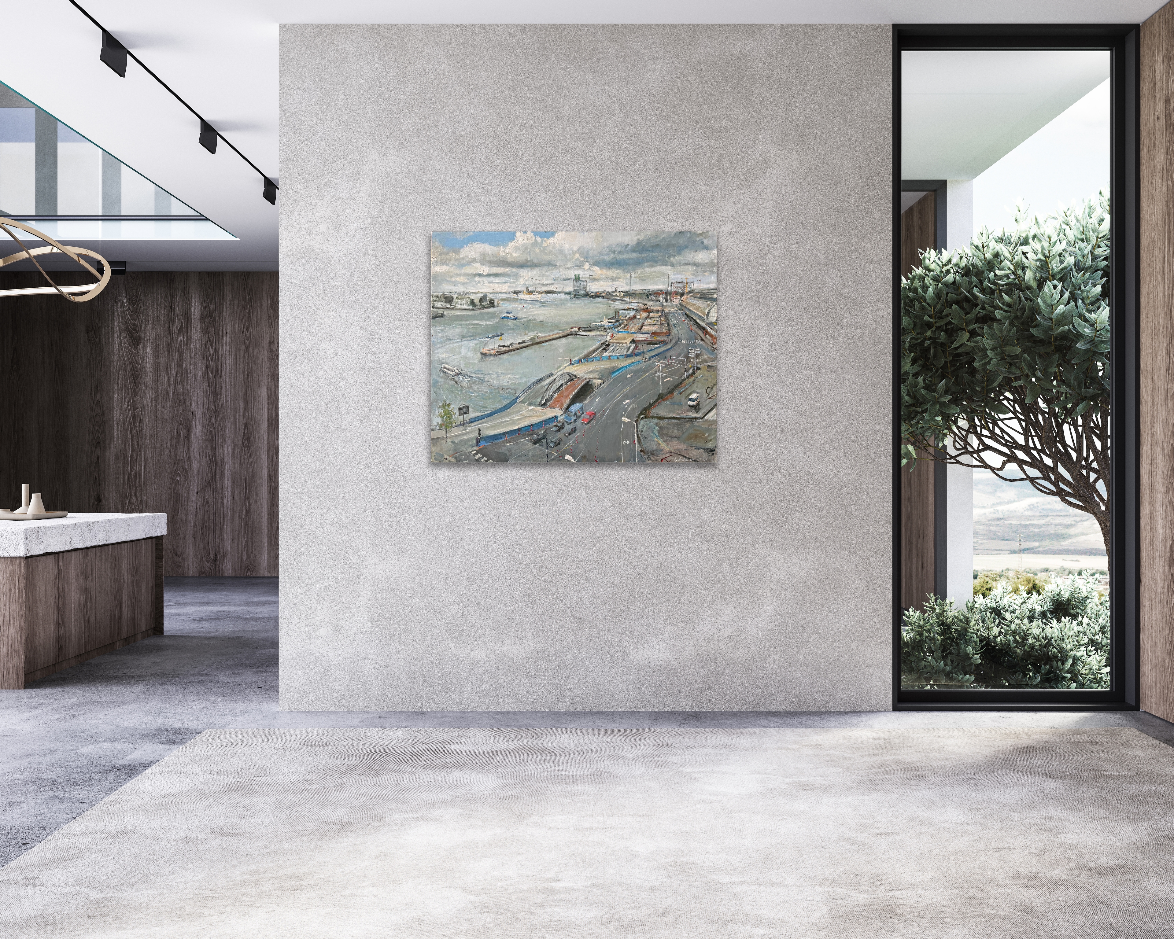 Panorama IJ (Amsterdam) zonder lijst