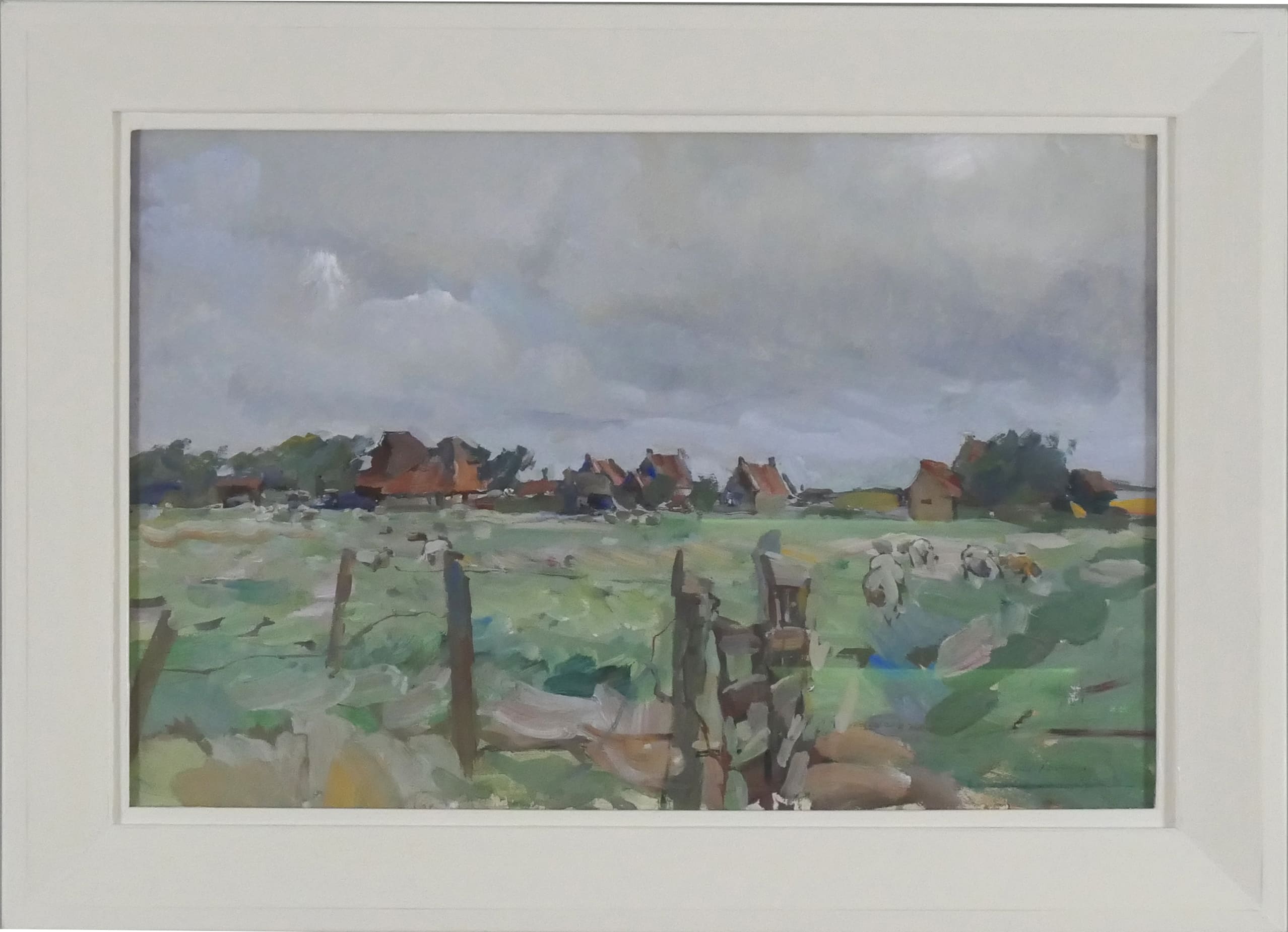 Hollands landschap zonder lijst