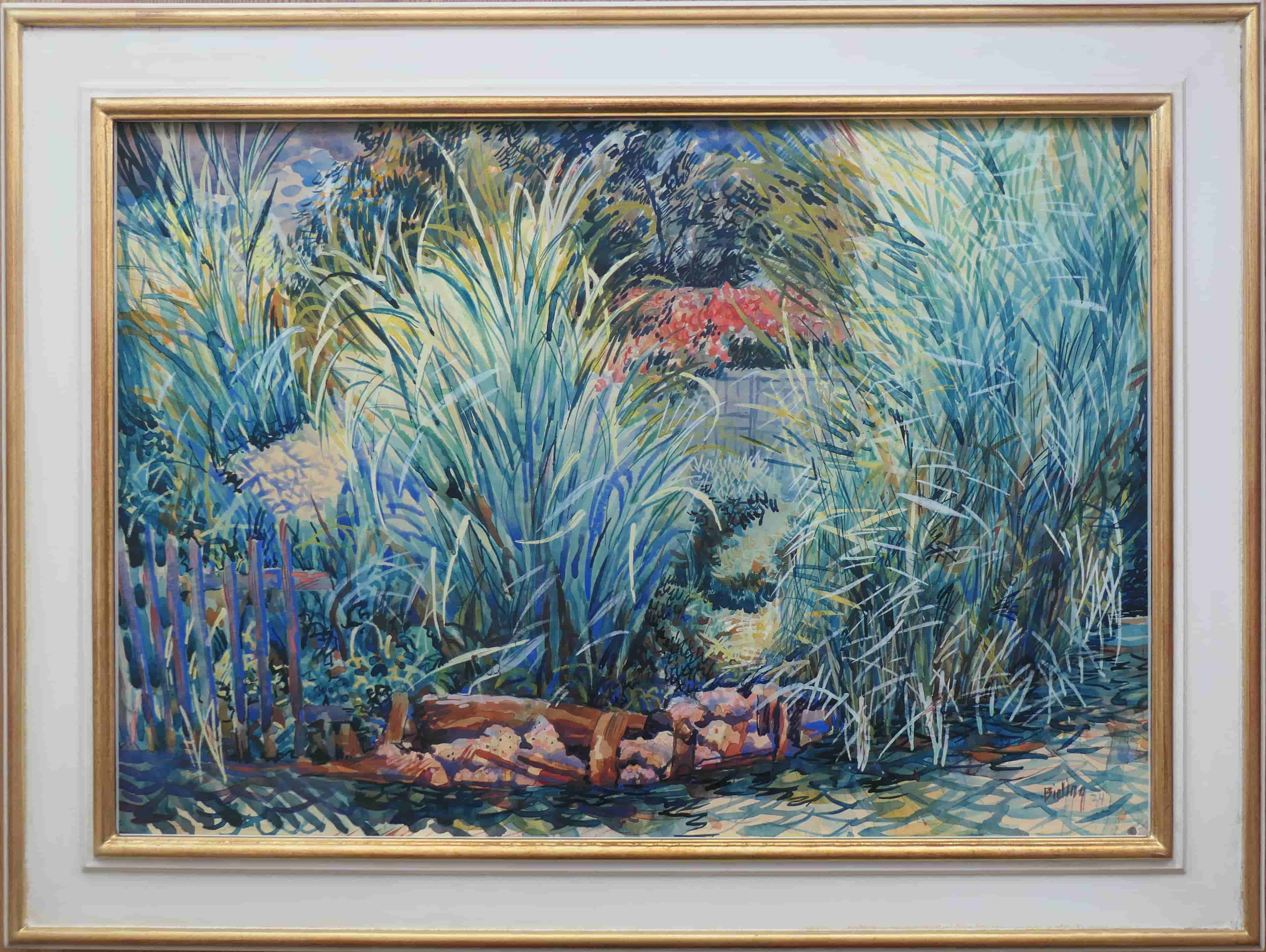 Herman Bieling - Tuin in Hillegersberg (met lijst)