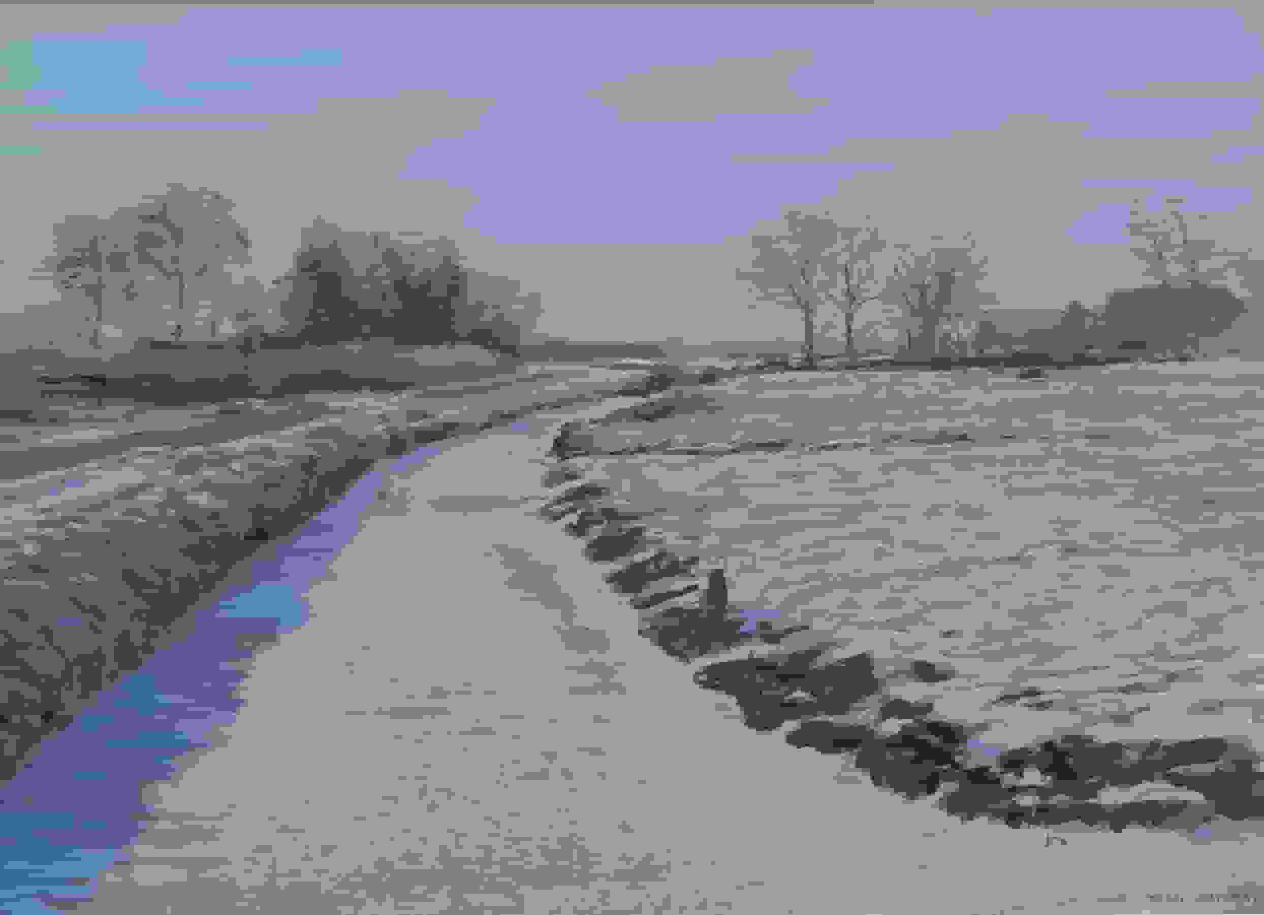 Spookverlaat in de winter