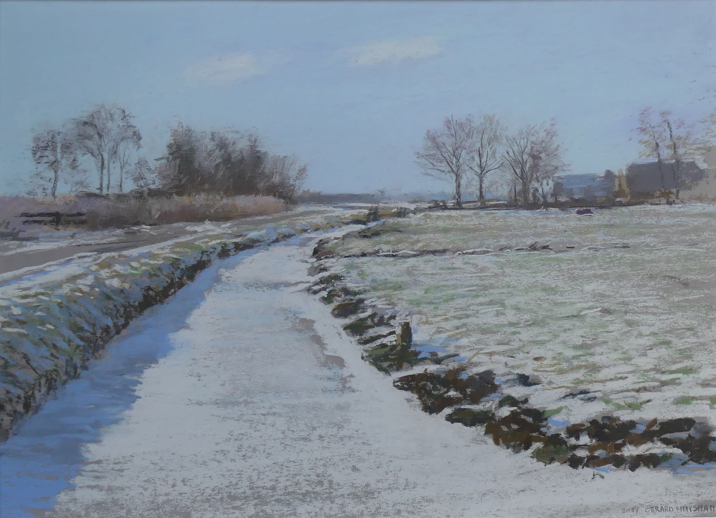 Spookverlaat in de winter zonder lijst