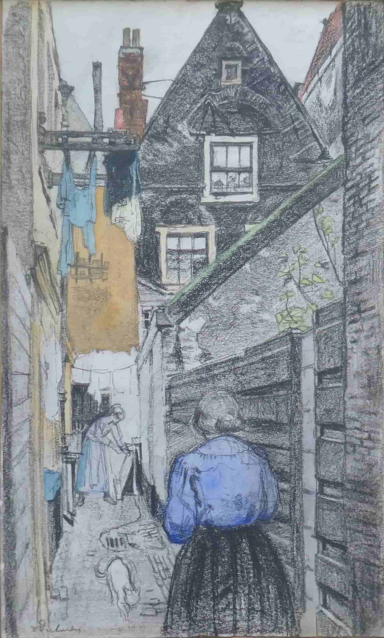 Erasmus Bernard von Dülmen-Krumpelman - Steegje in de Jordaan