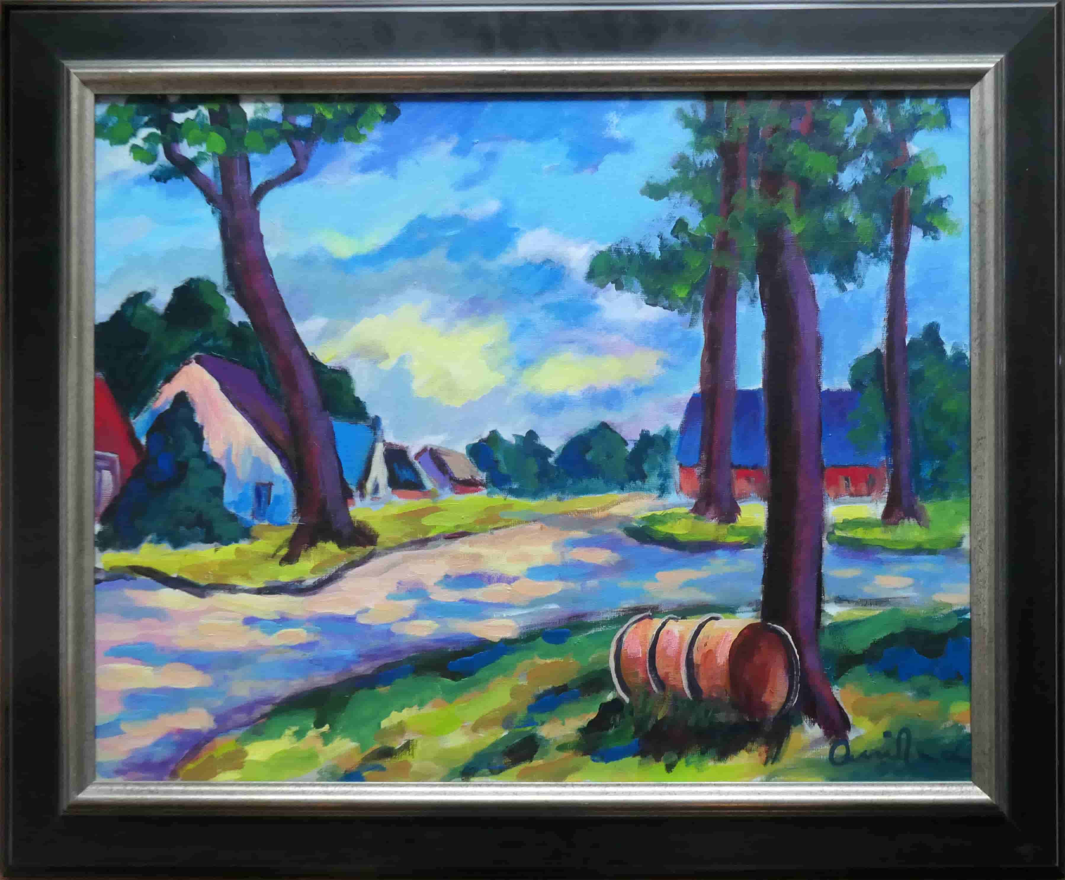 Arie Zuidersma - Nabij Rolde (met lijst)