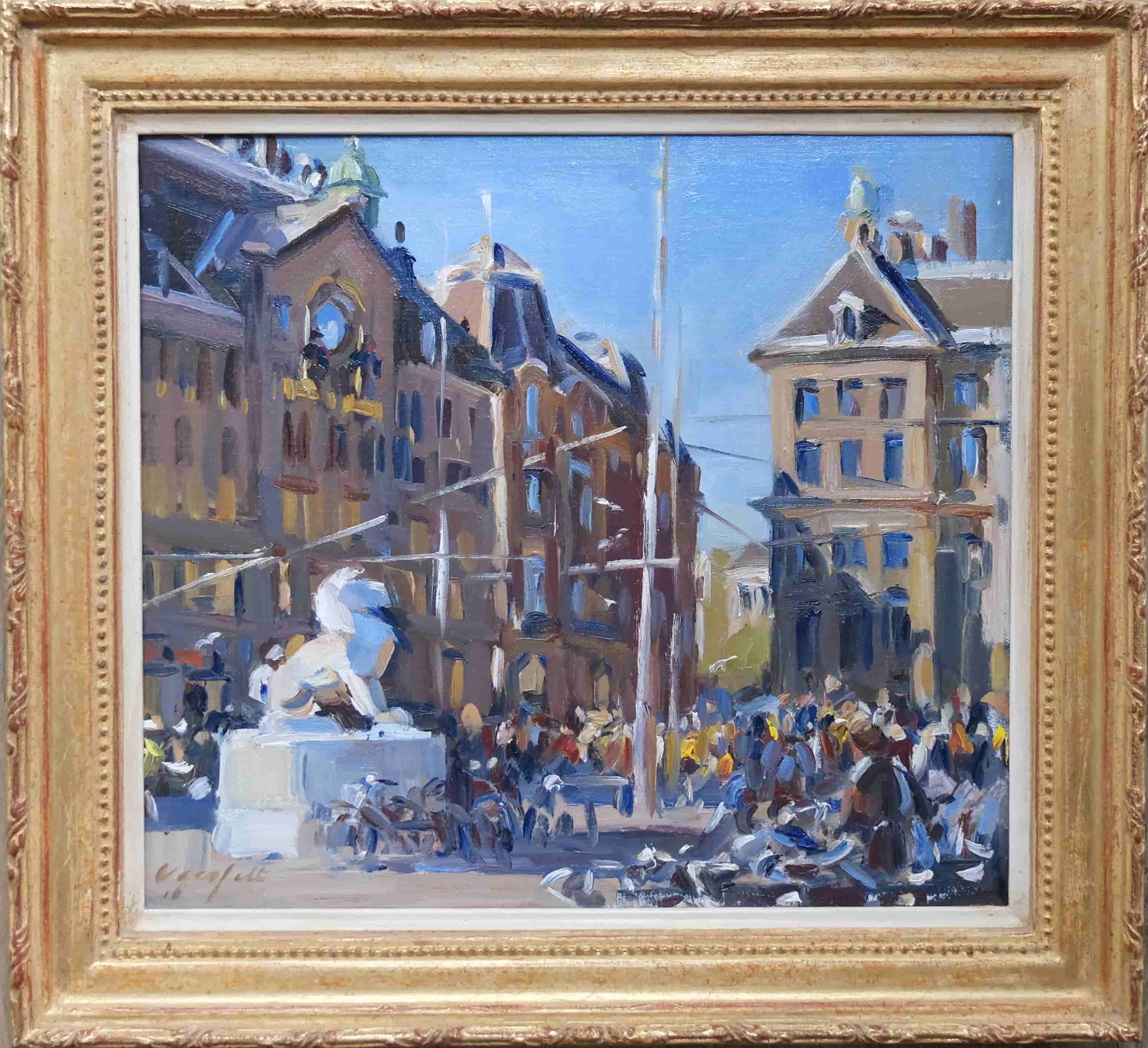 Hans Versfelt - Paleis op de Dam te Amsterdam (met lijst)