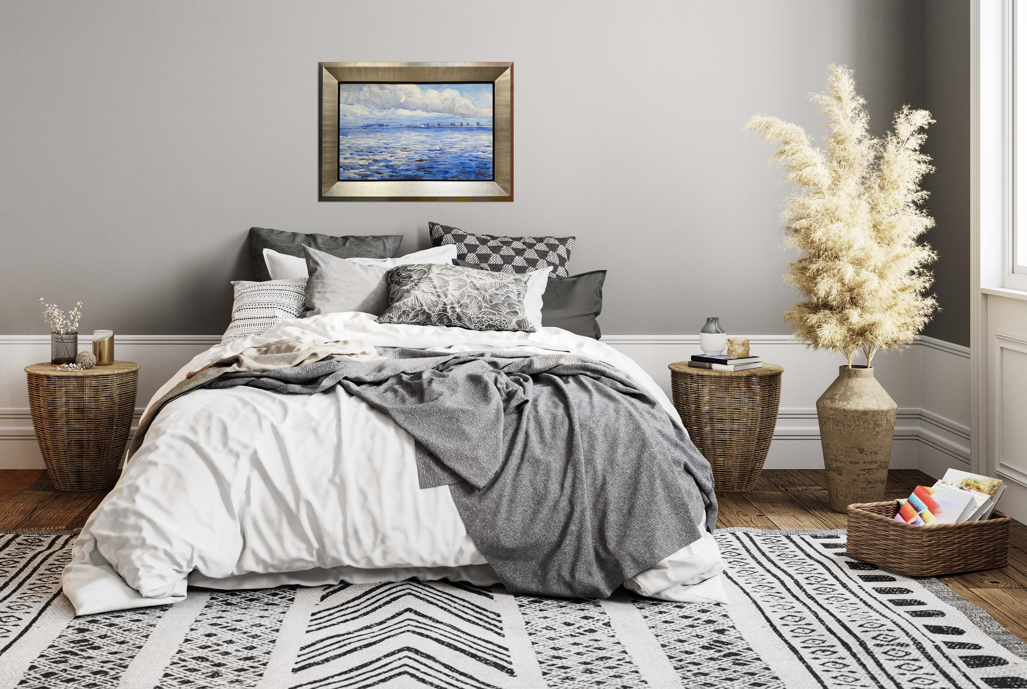 Gezicht op Willemstad zonder lijst