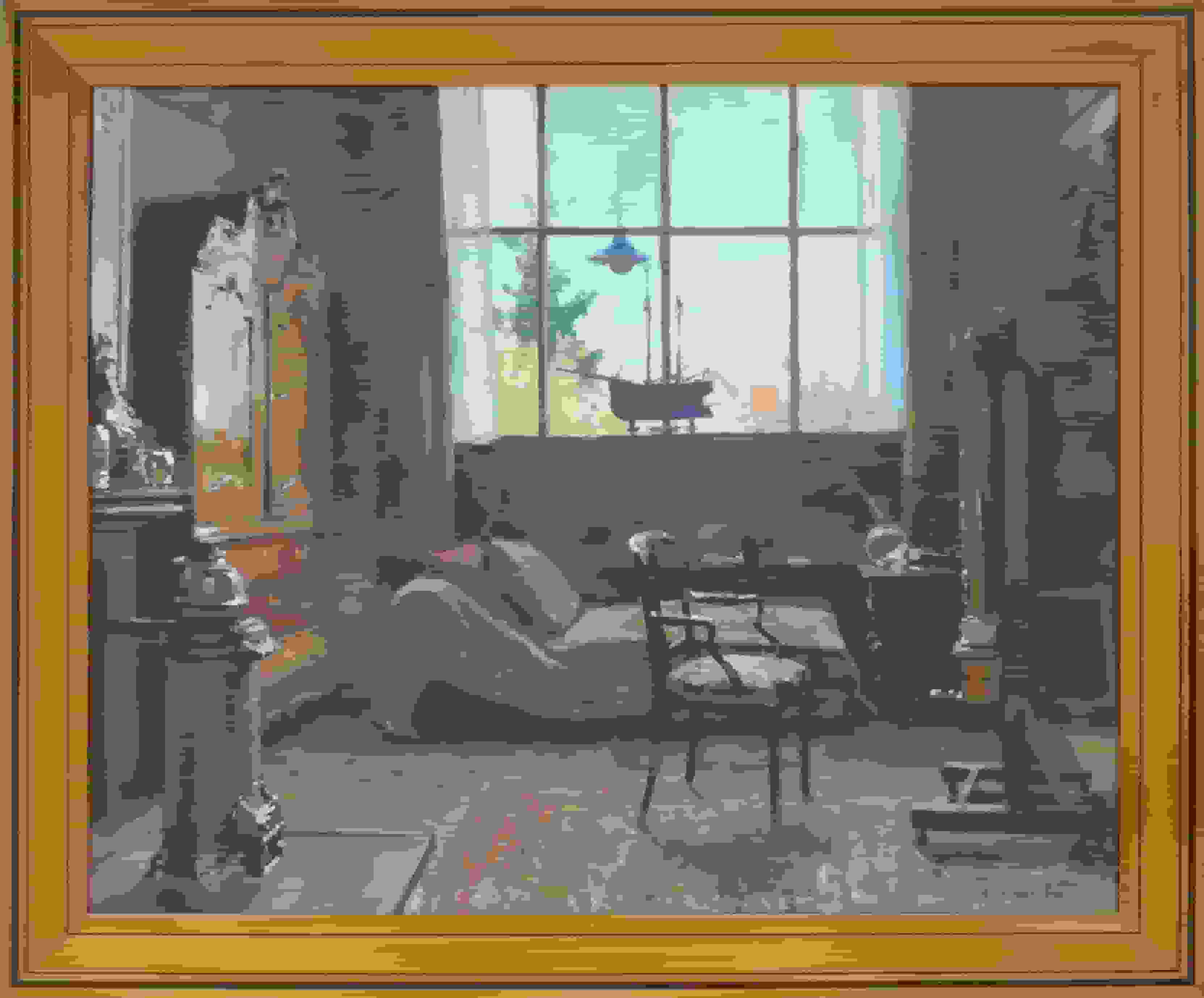 Cornelis Vreedenburgh - Het atelier van de schilder aan de Vredelaan 1 te Laren (met lijst)