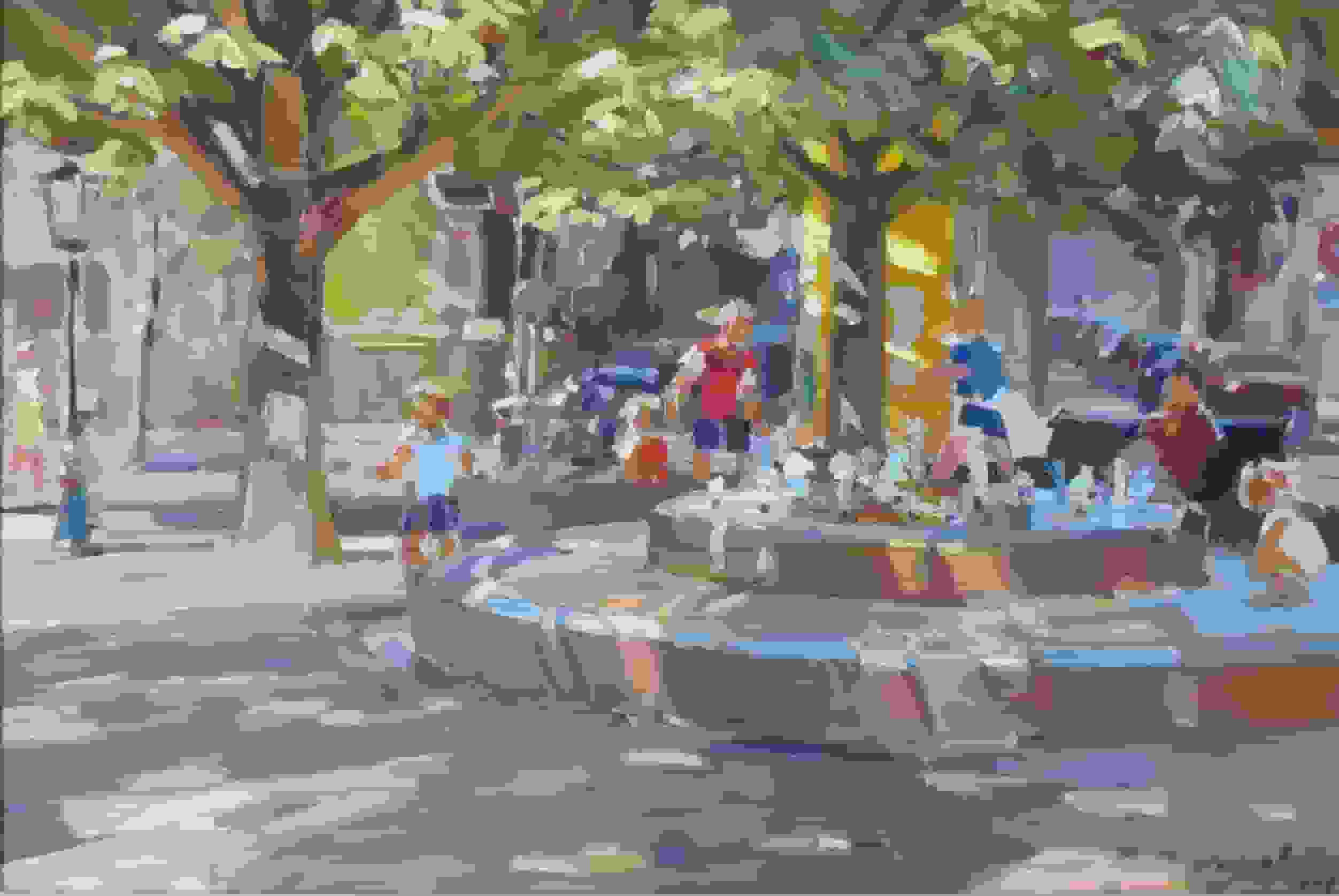 Hans Versfelt - Plein Howeweg in Amsterdam Watergraafsmeer (zonder lijst)