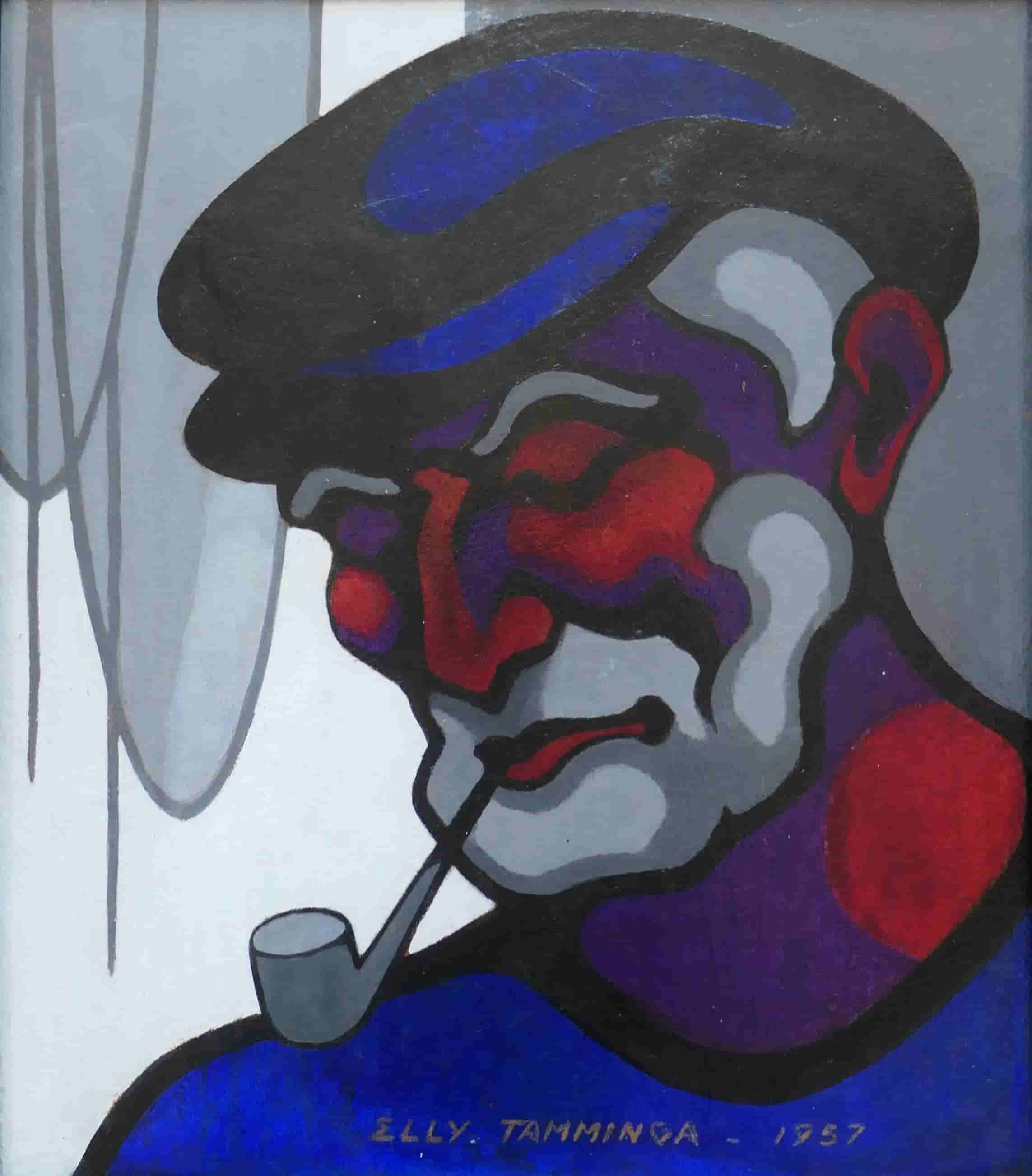 Elly Tamminga - Man met pijp (zonder lijst)