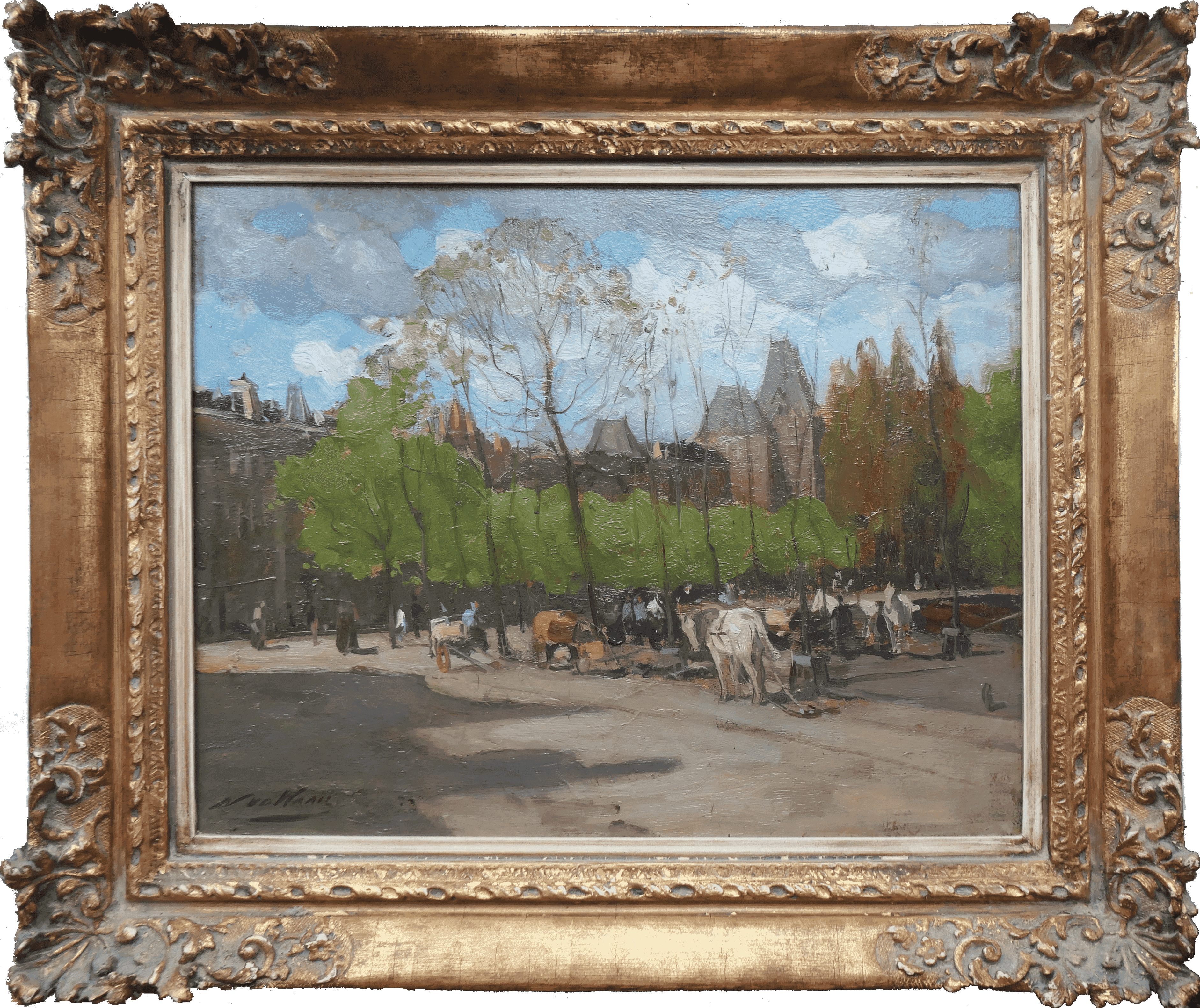 Nicolaas van der Waay - Stadhouderskade met Rijksmuseum (met lijst)