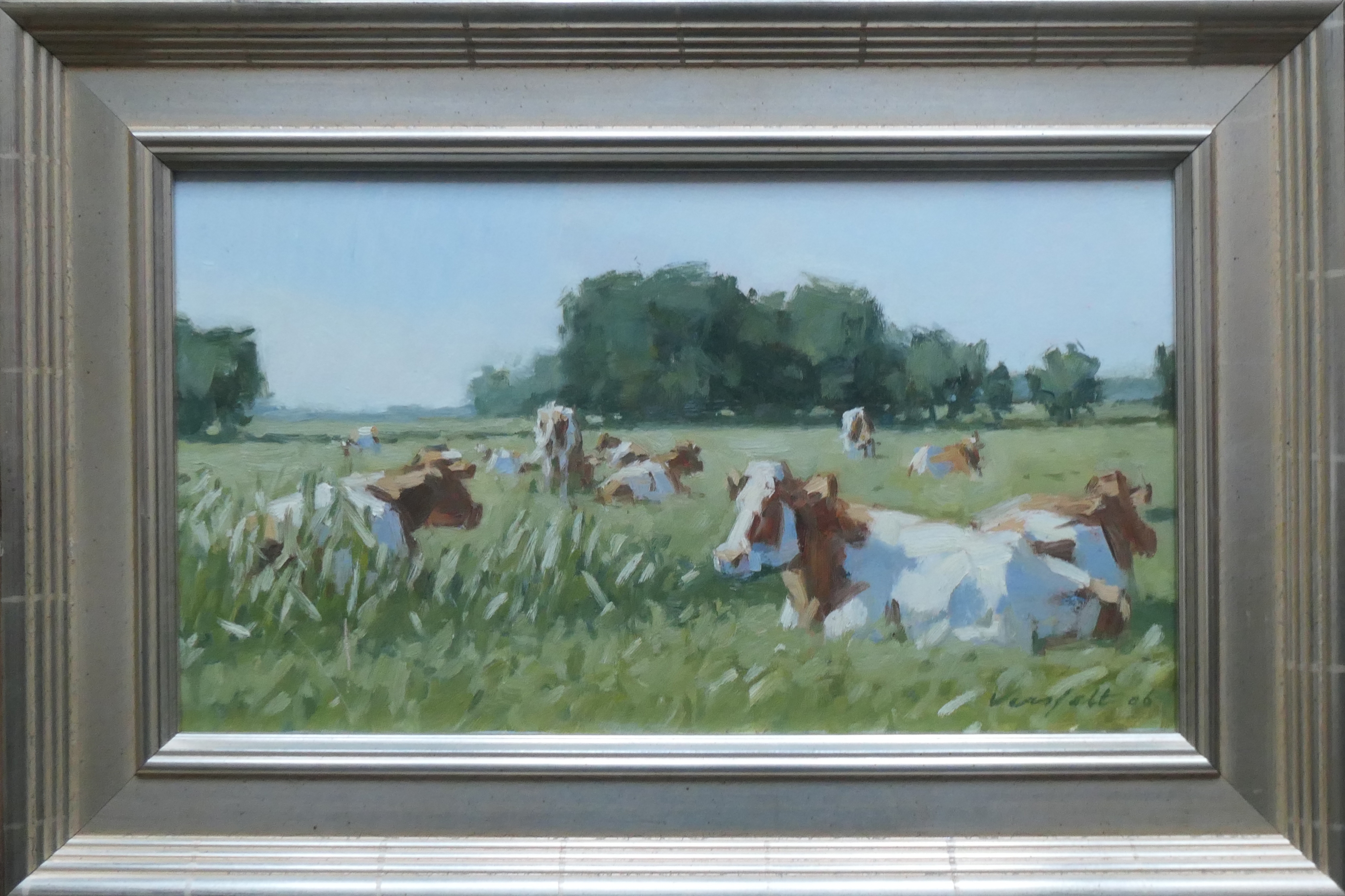 Koeien in de wei zonder lijst