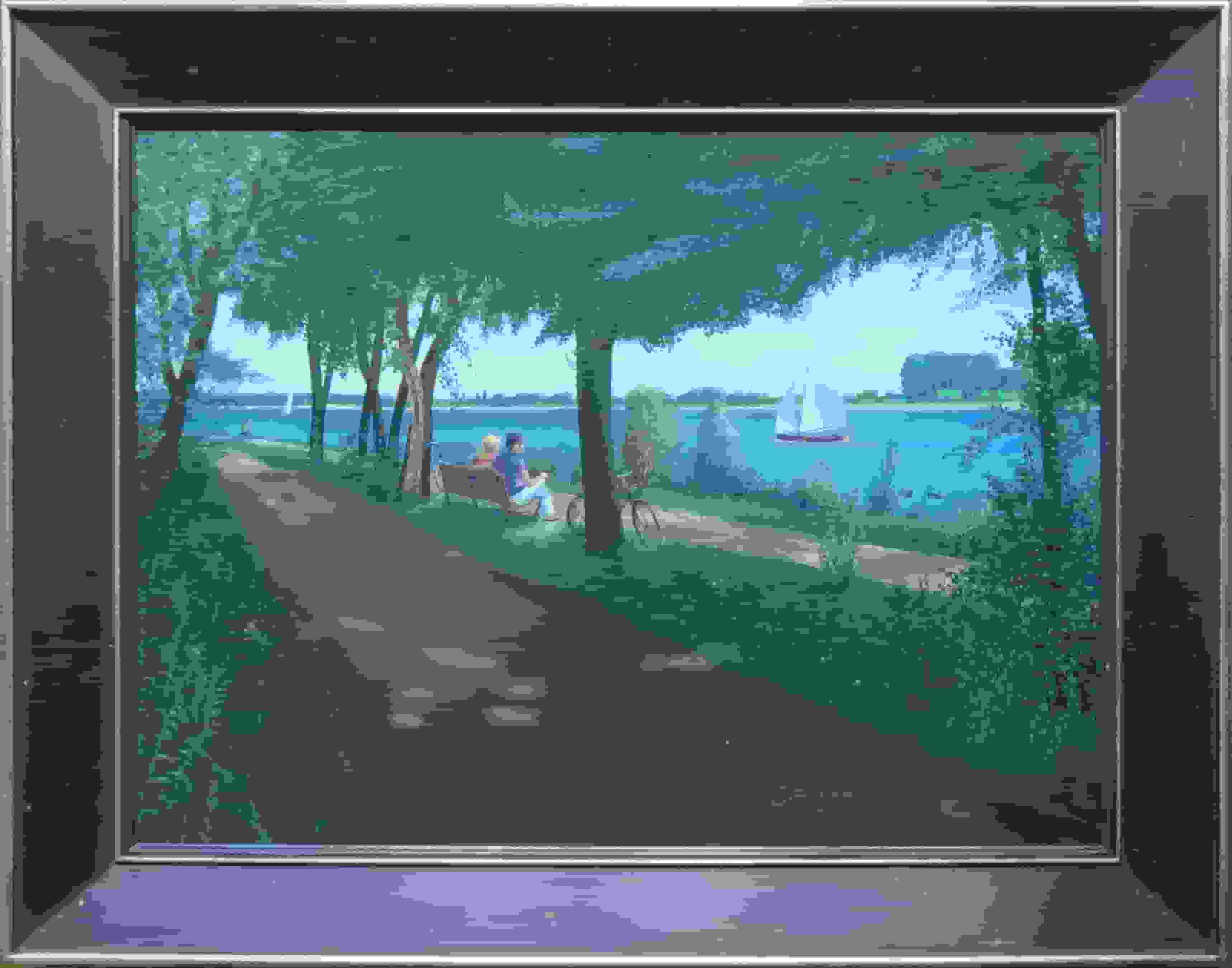 Jan Ouwersloot - Riviergezicht (met lijst)