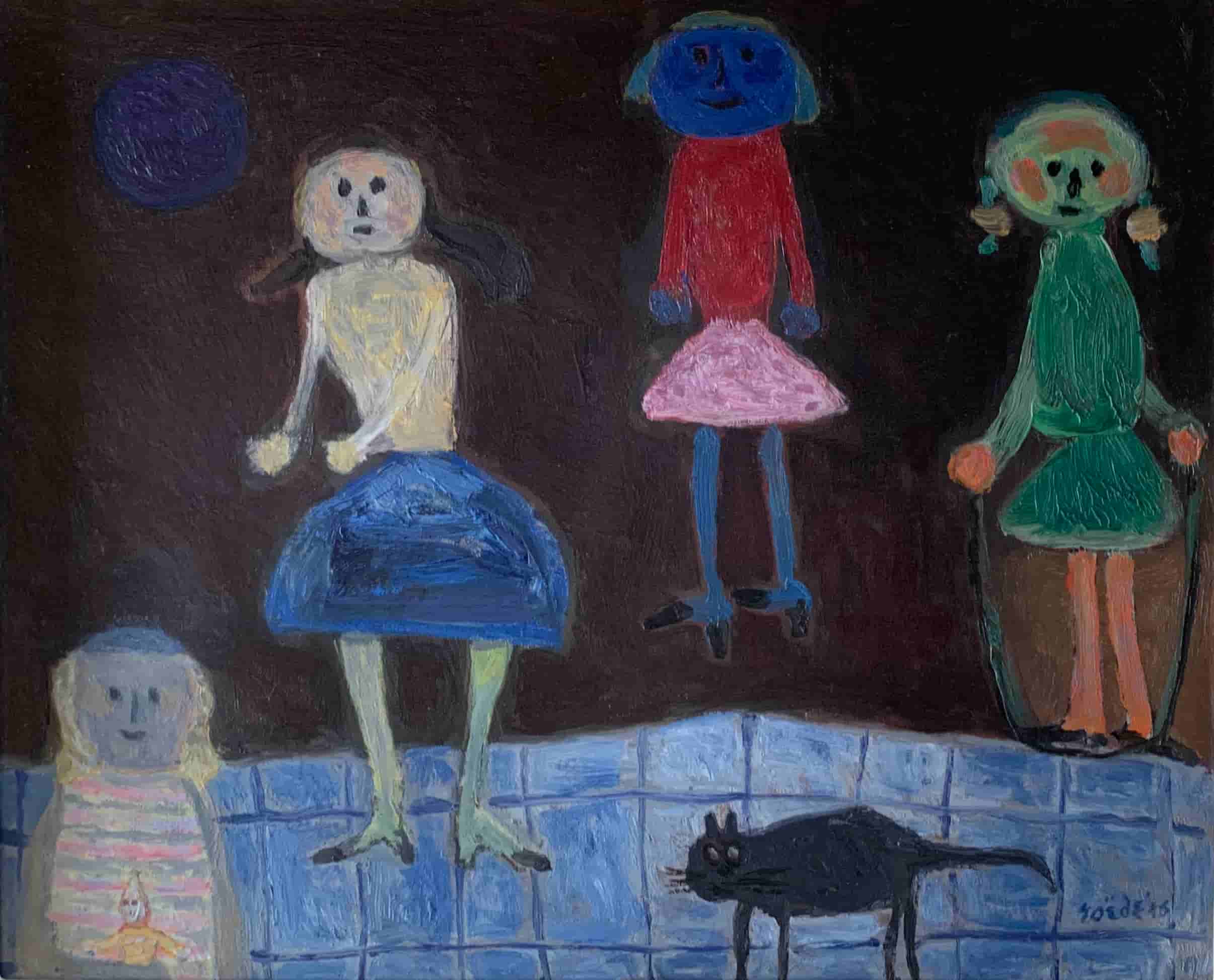 Jan Roëde - Kinderen en kat