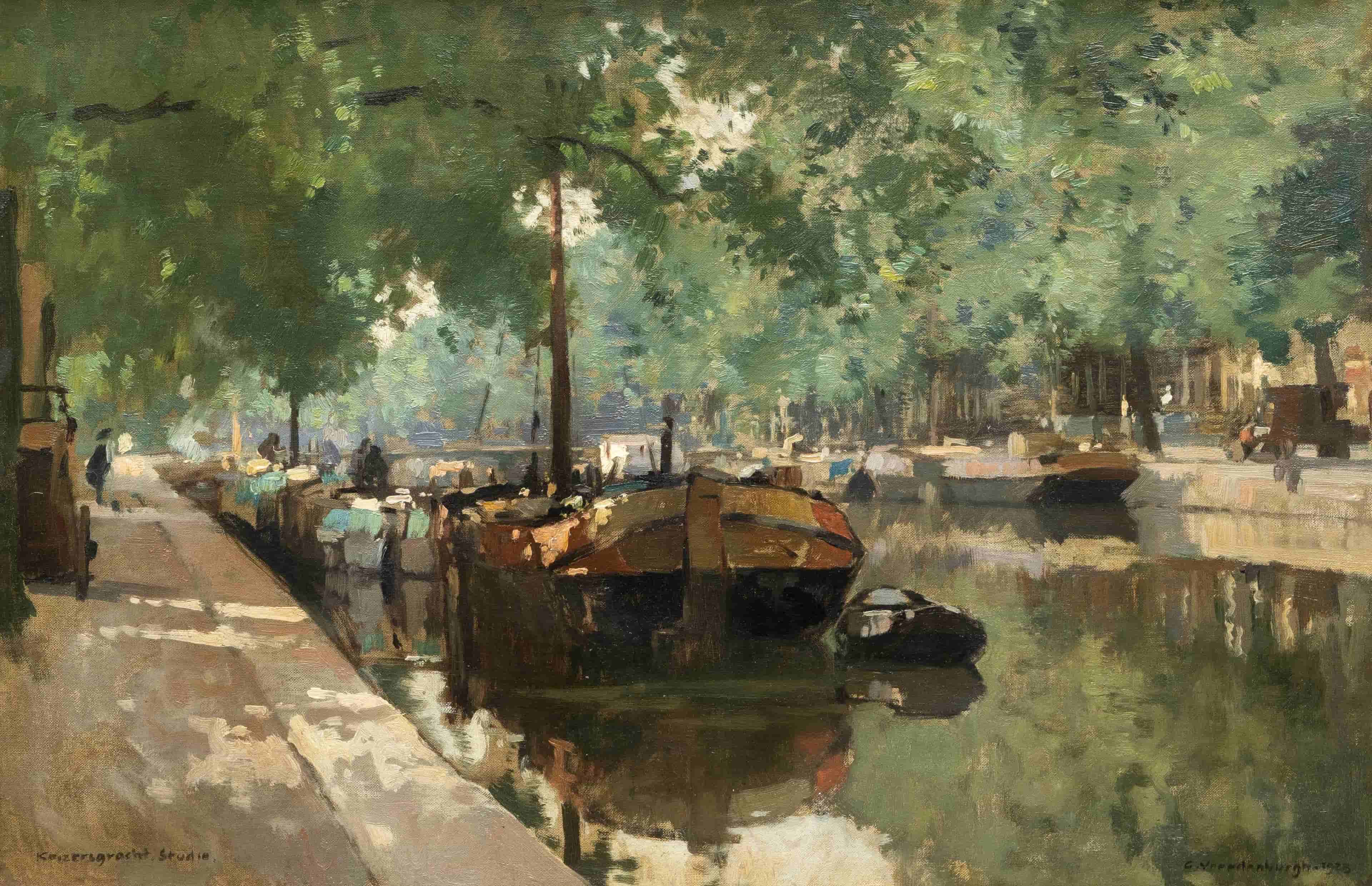 Cornelis Vreedenburgh - Keizersgracht te Amsterdam (zonder lijst)