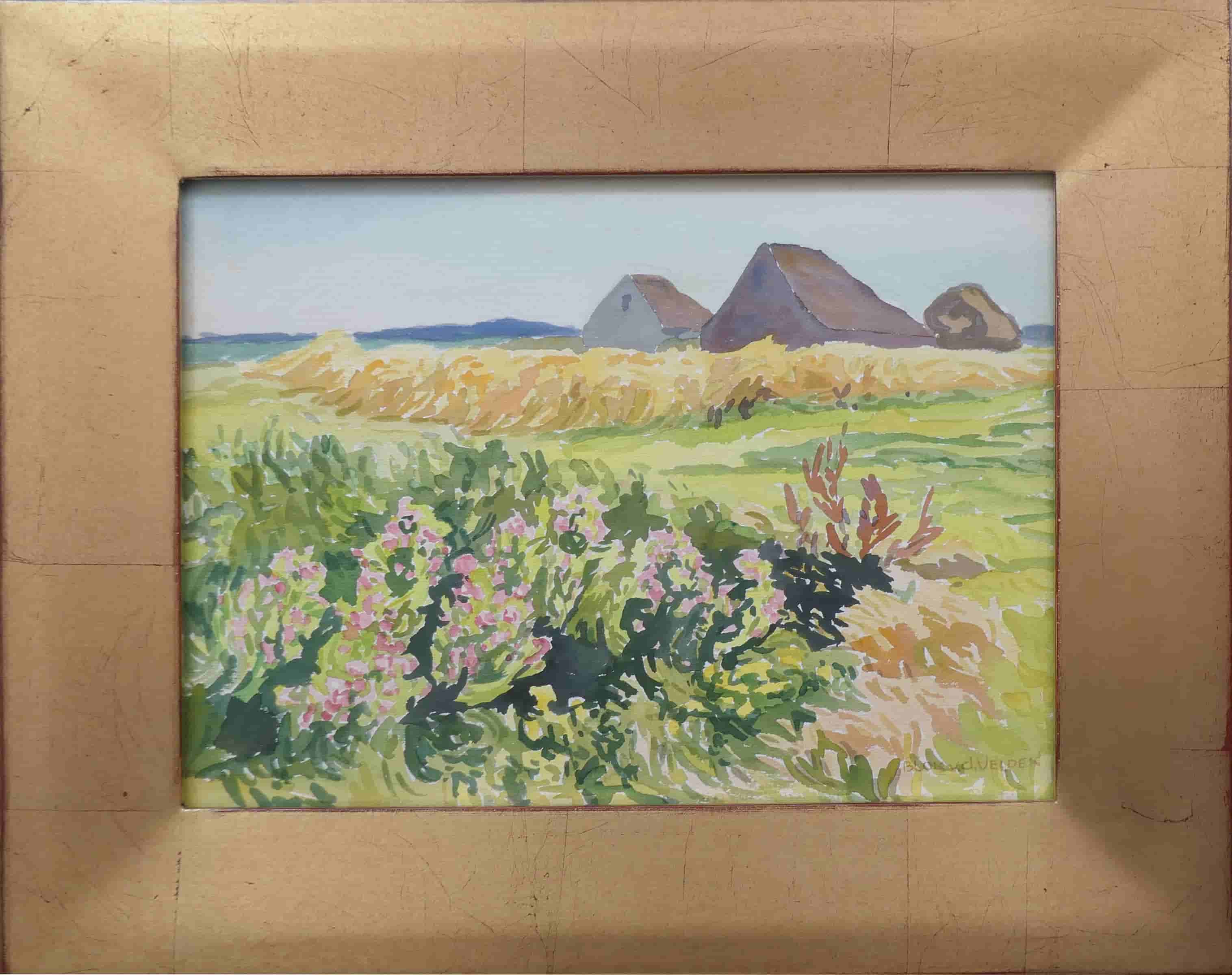 Ad Blok van der Velden - Texelse boerenschuren (met lijst)