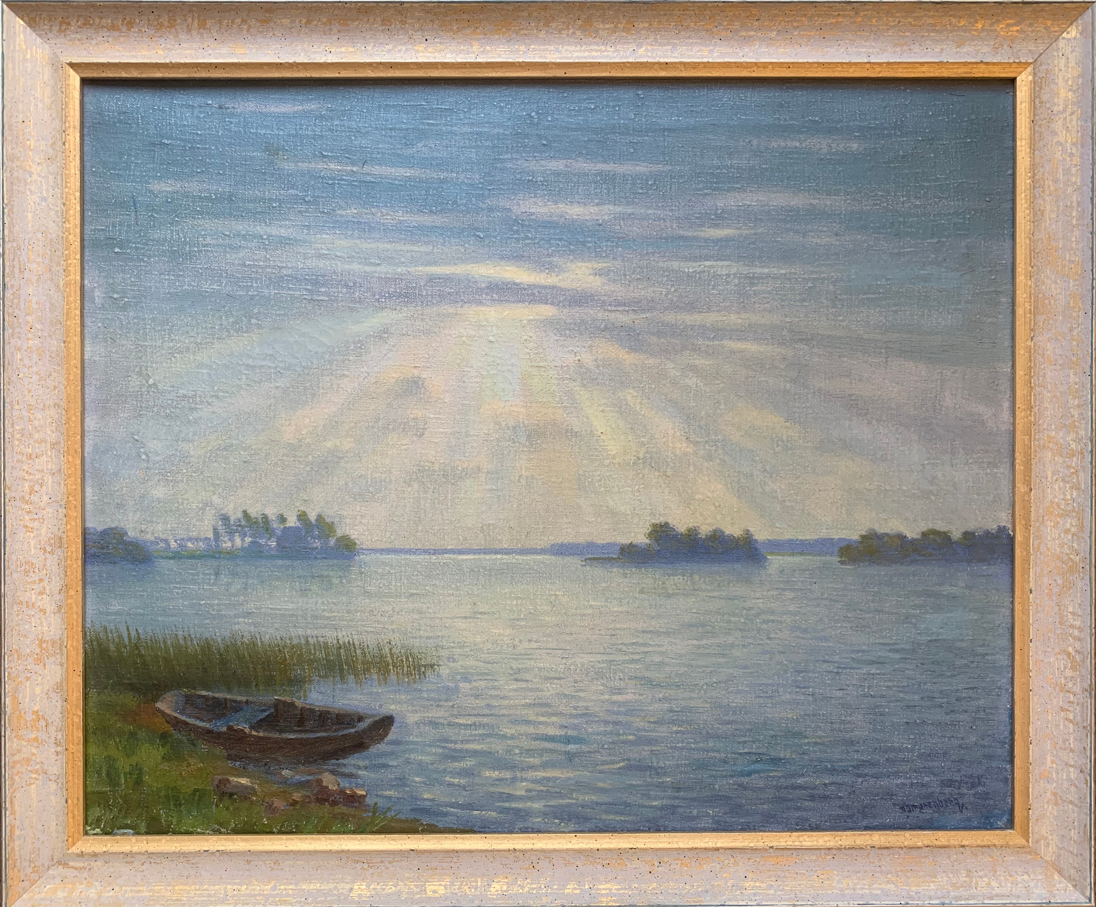 Zonsondergang boven de Vuntusplas zonder lijst