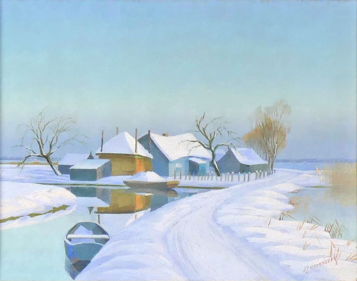 Winter in Loosdrecht  zonder lijst