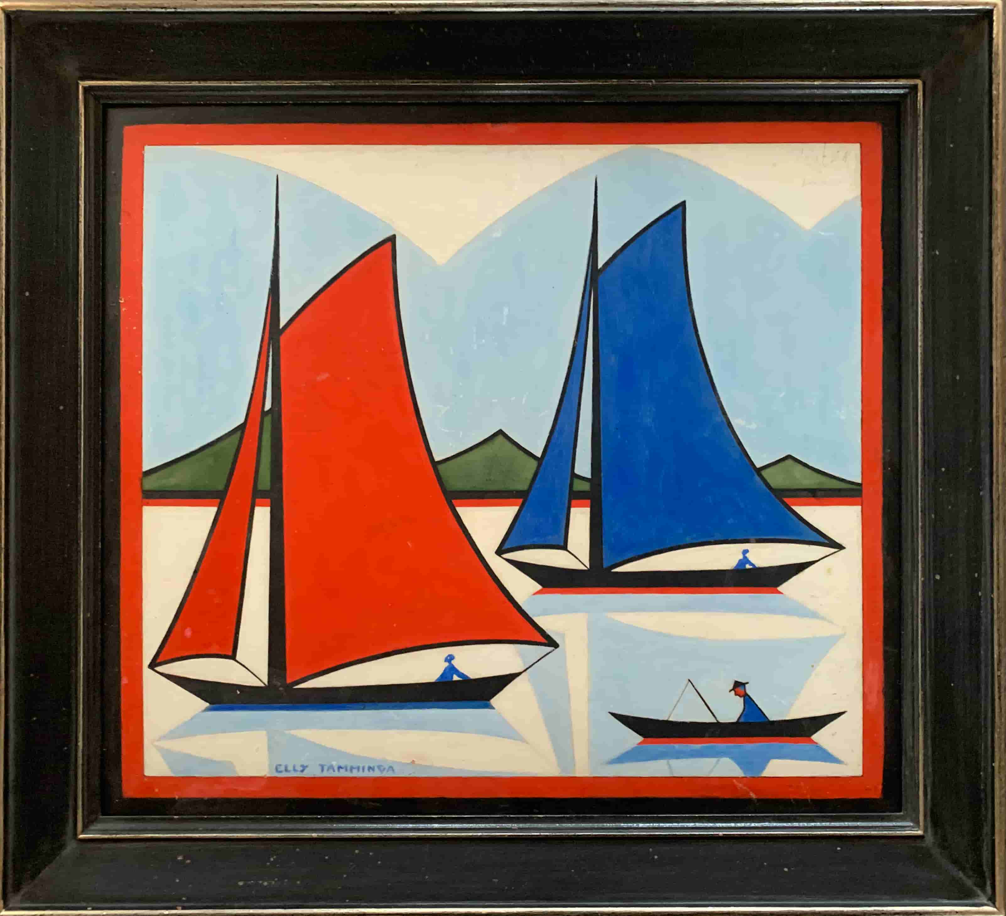 Elly Tamminga - Zeilboten (met lijst)