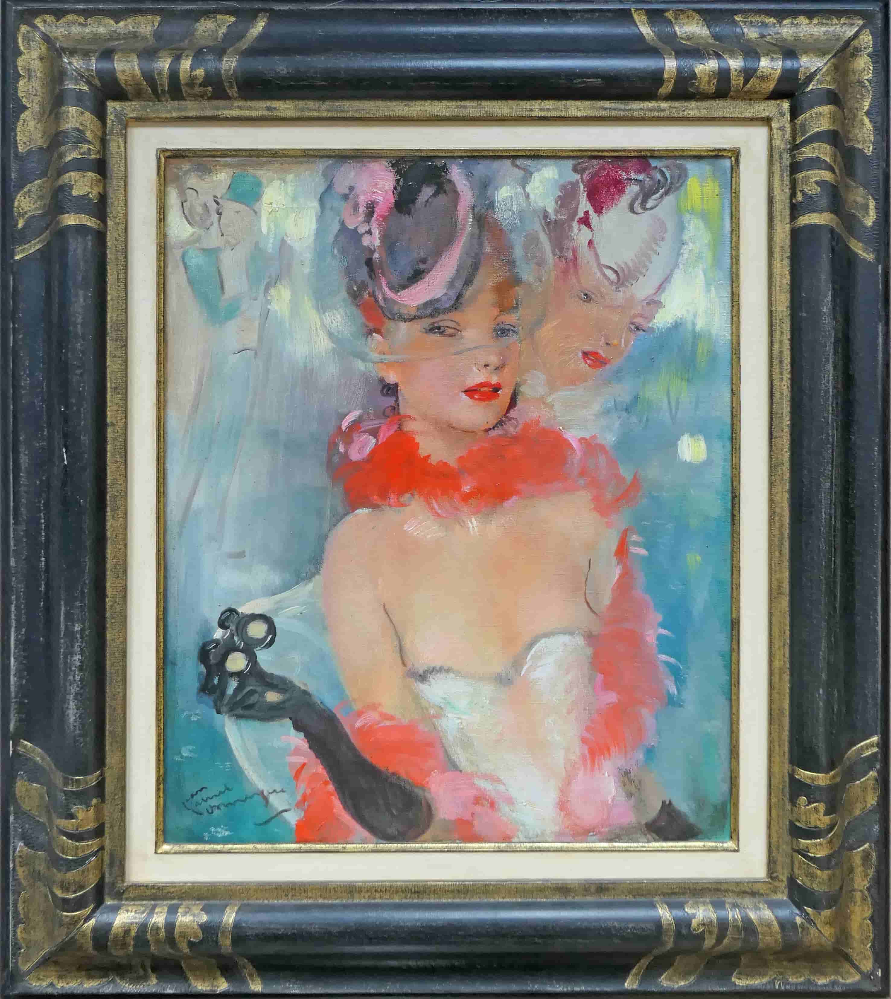 Jean-Gabriel Domergue - Sortie de l'opera (met lijst)
