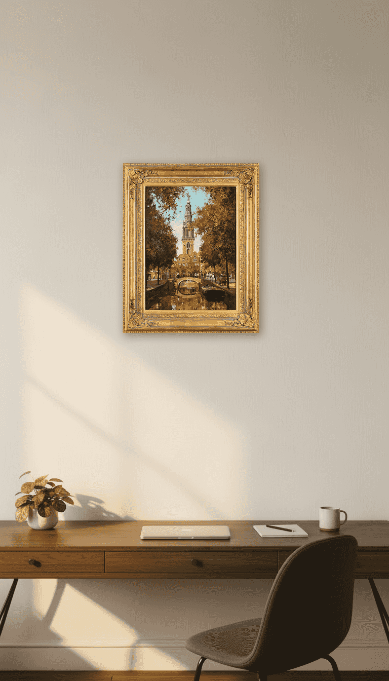 Cornelis Vreedenburgh - Zuiderkerk vanuit de Groenburgwal (in interieur)