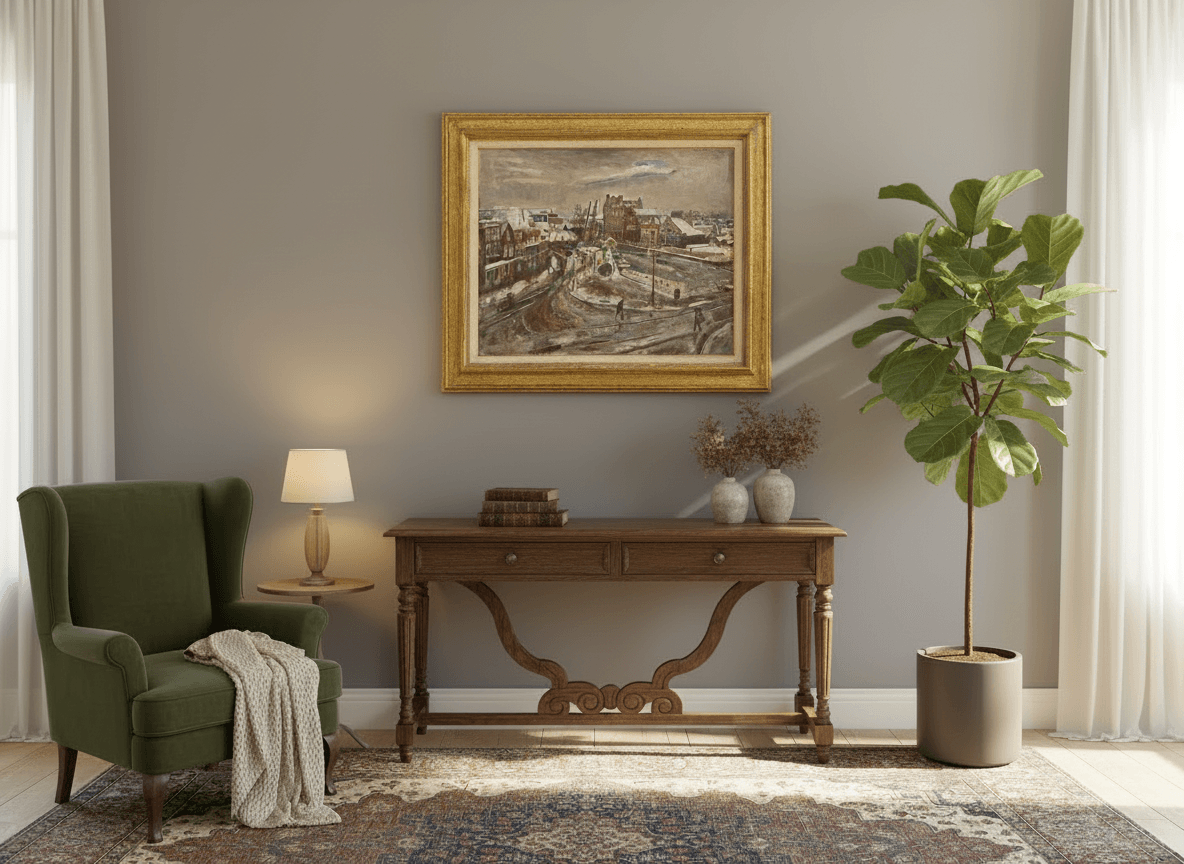 Overtoomse sluis te Amsterdam met sneeuw (voor 1925) zonder lijst