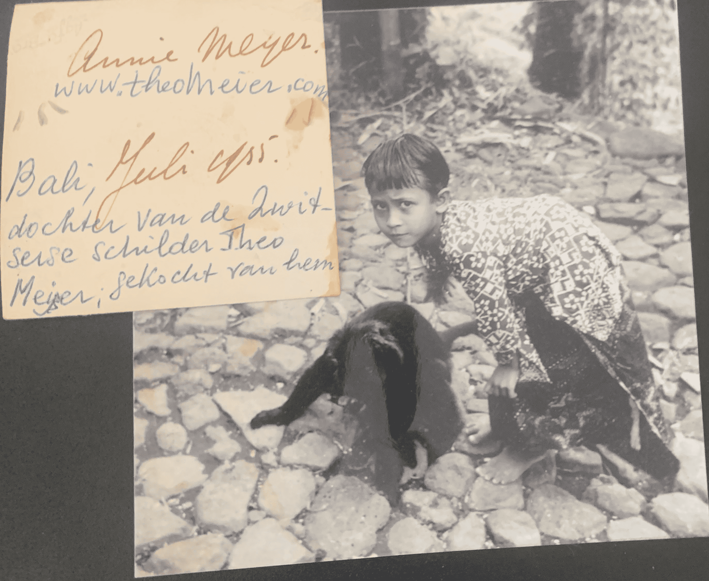 Theo Meier - Portret van de dochter van de schilder (in het echt)