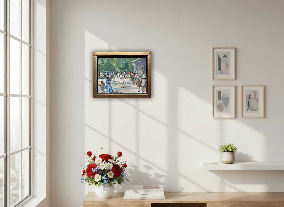 Zomerdag in de dierentuin zonder lijst