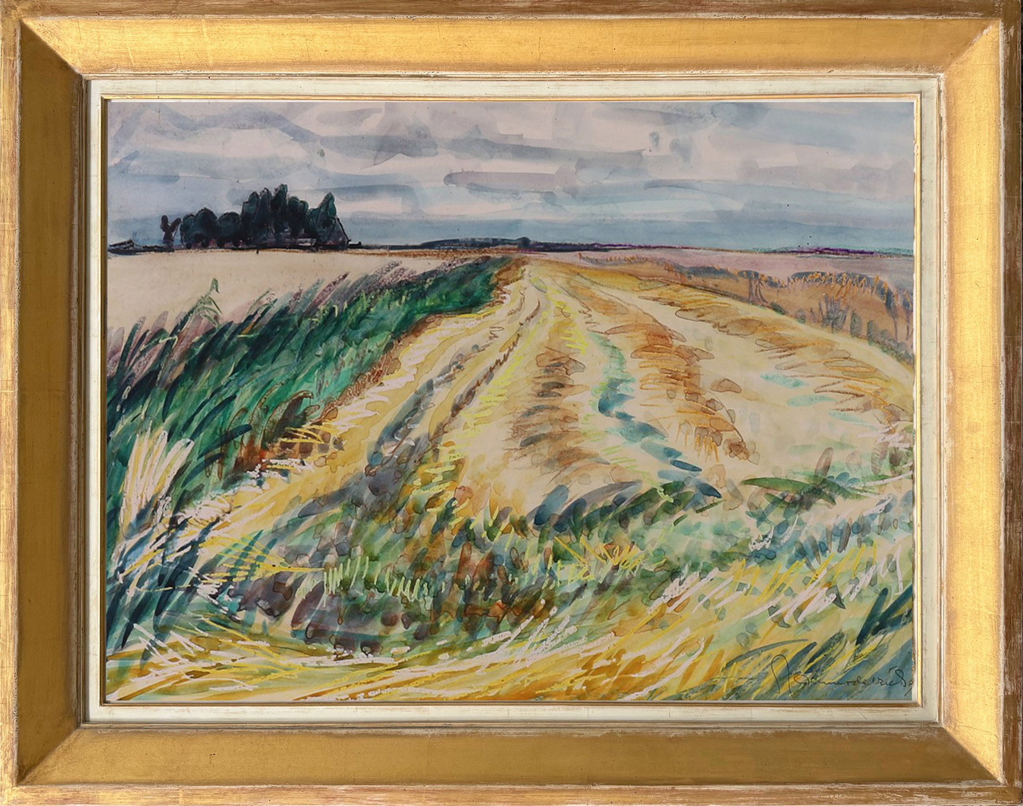 Akkerlandschap op het hoge land in Groningen zonder lijst