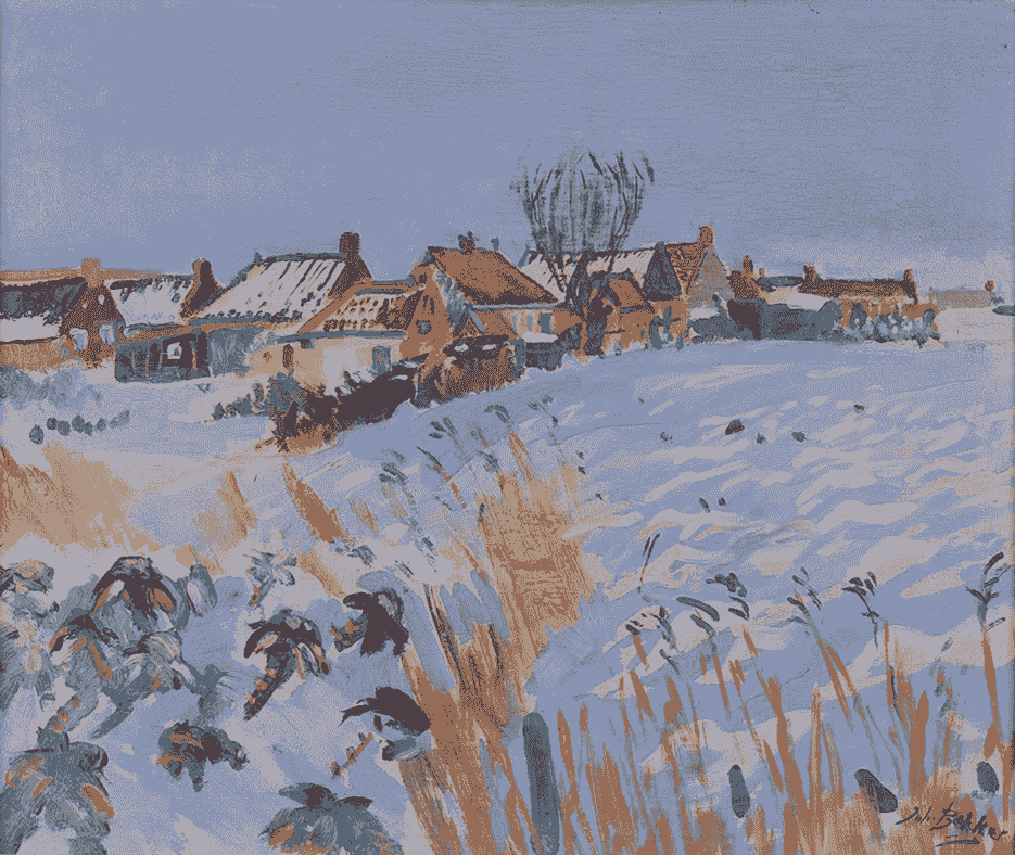 Wintergezicht op Warffum